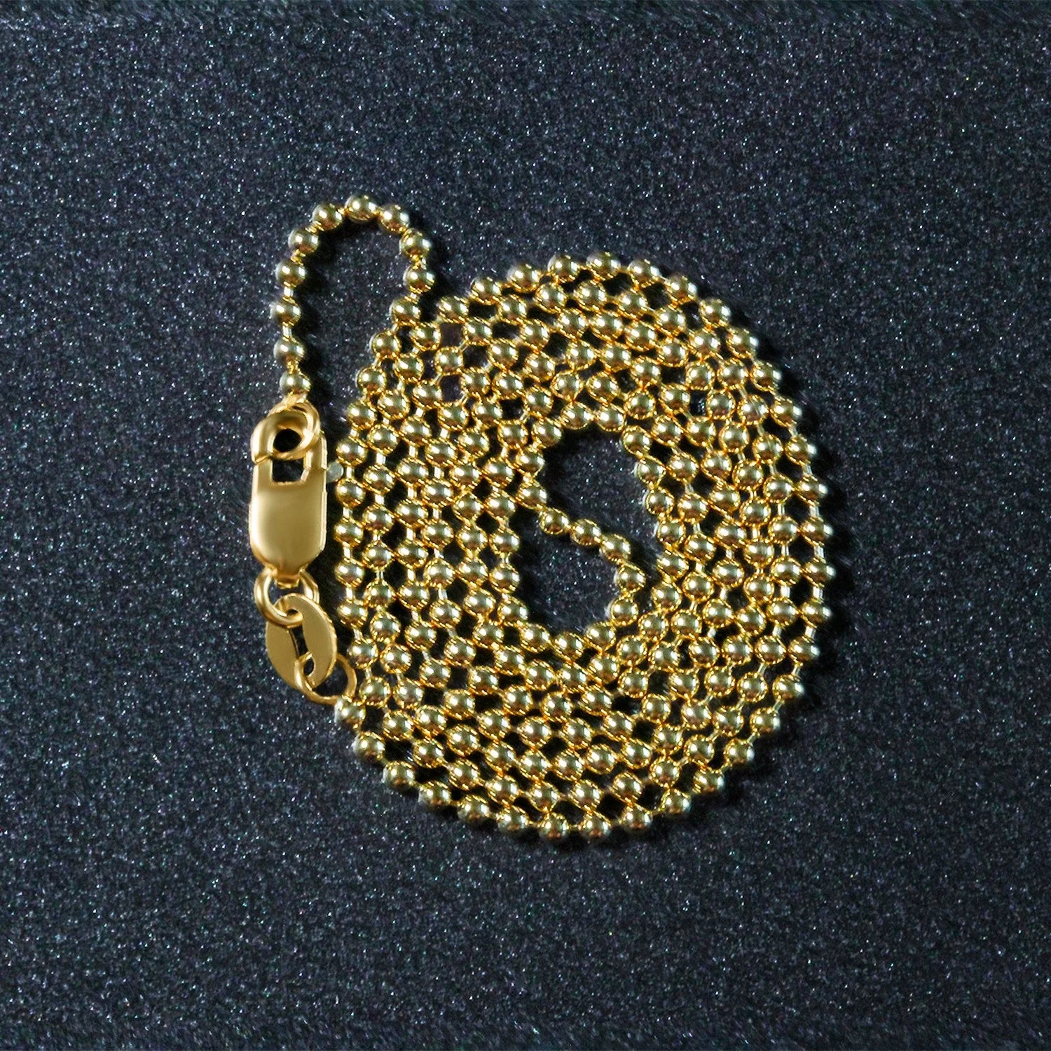 14k Yellow Gold Bead Chain 1.5mm - Image 12