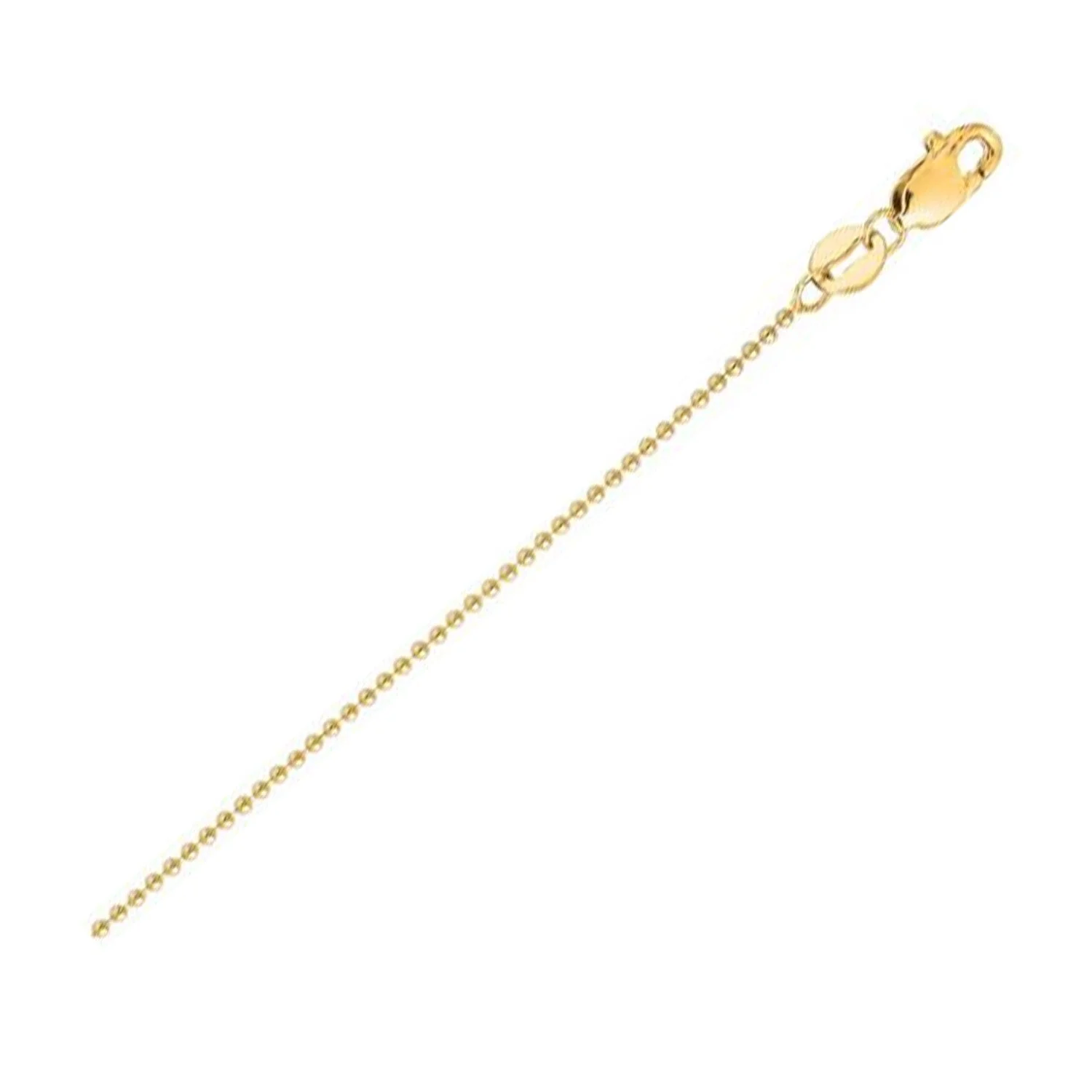 14k Yellow Gold Bead Chain (2.50 mm) - Image 2