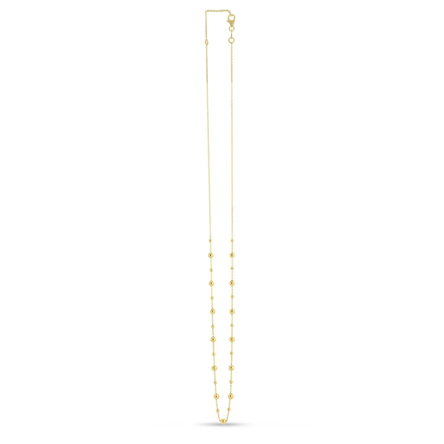 14k Yellow Gold Bead Necklace - Image 2