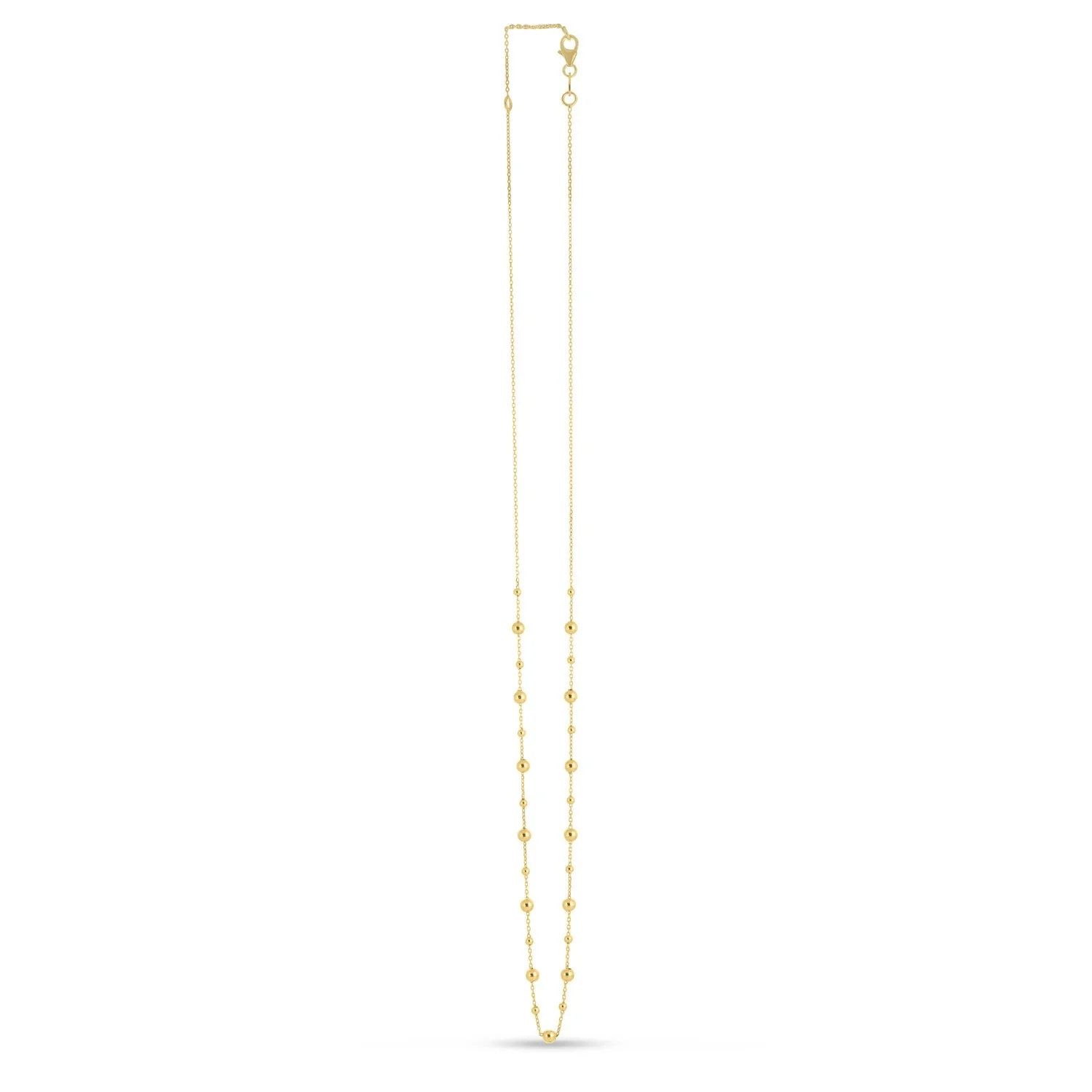 14k Yellow Gold Bead Necklace - Image 4