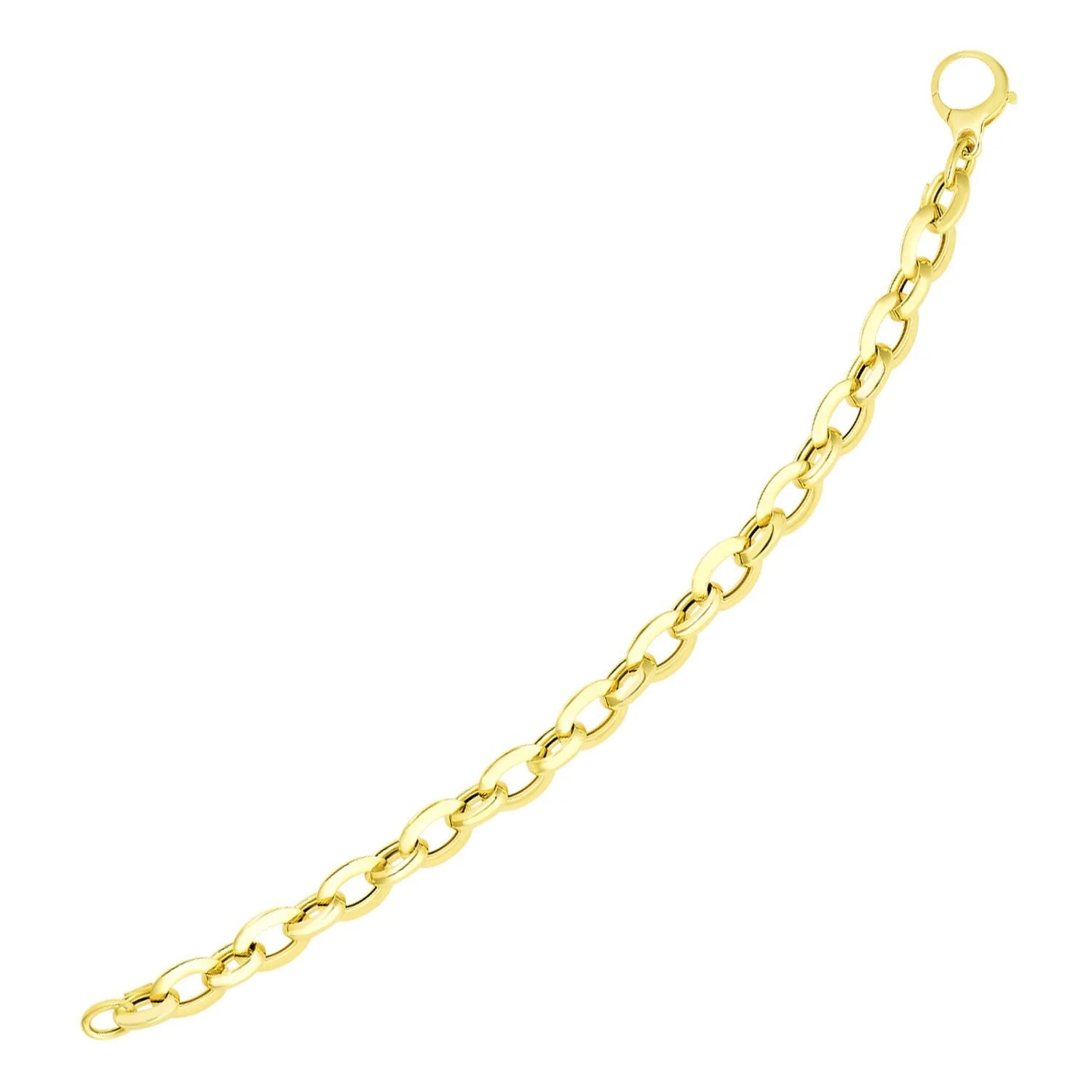 14k Yellow Gold Cable Chain Design Bracelet - Image 2