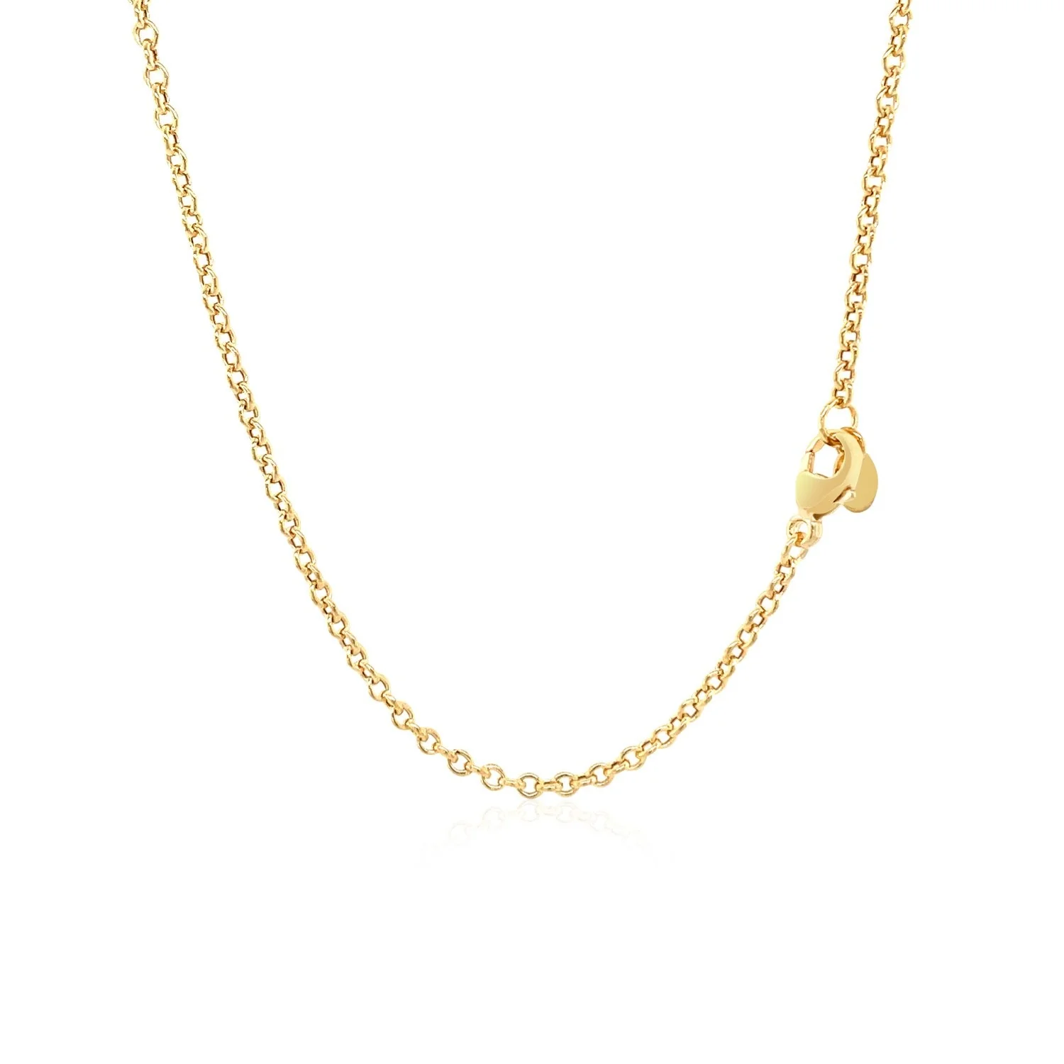 14k Yellow Gold Chain Necklace with Polished Knot - Image 8