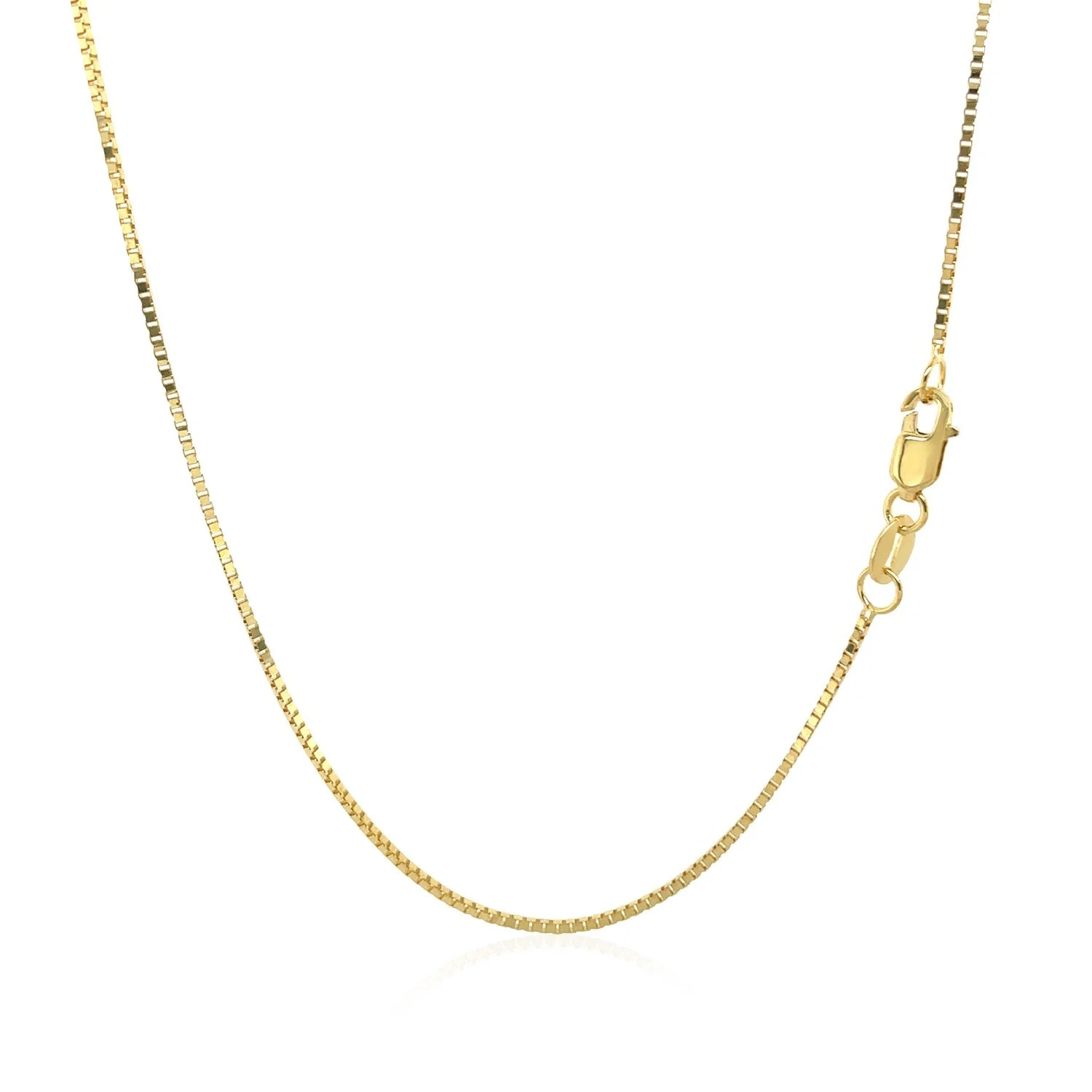 14k Yellow Gold Classic Box Chain 0.8mm - Image 9