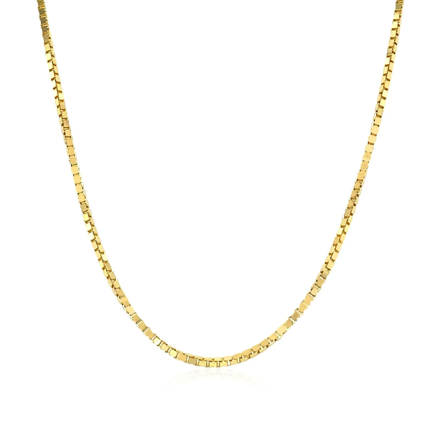14k Yellow Gold Classic Box Chain 1.1mm - Image 8