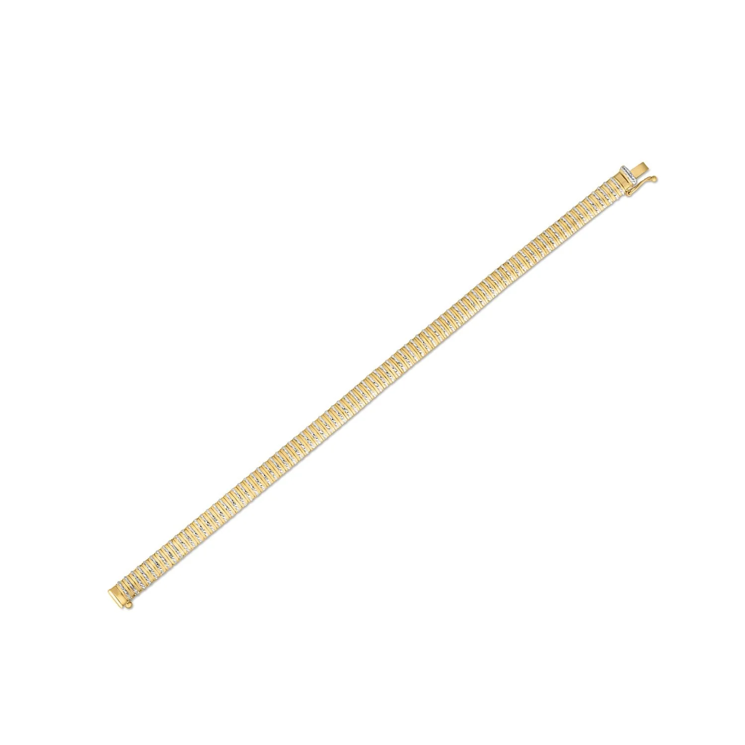 14k Yellow Gold Diamante Flex Bracelet (5.80 mm) - Image 3