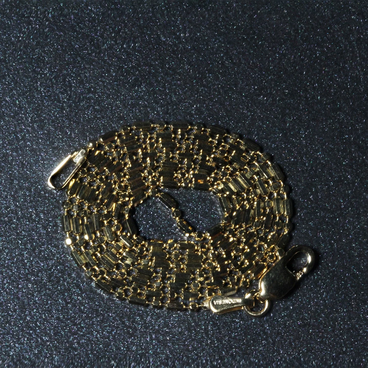 14k Yellow Gold Diamond-Cut Alternating Bead Chain 1.2mm - Image 13