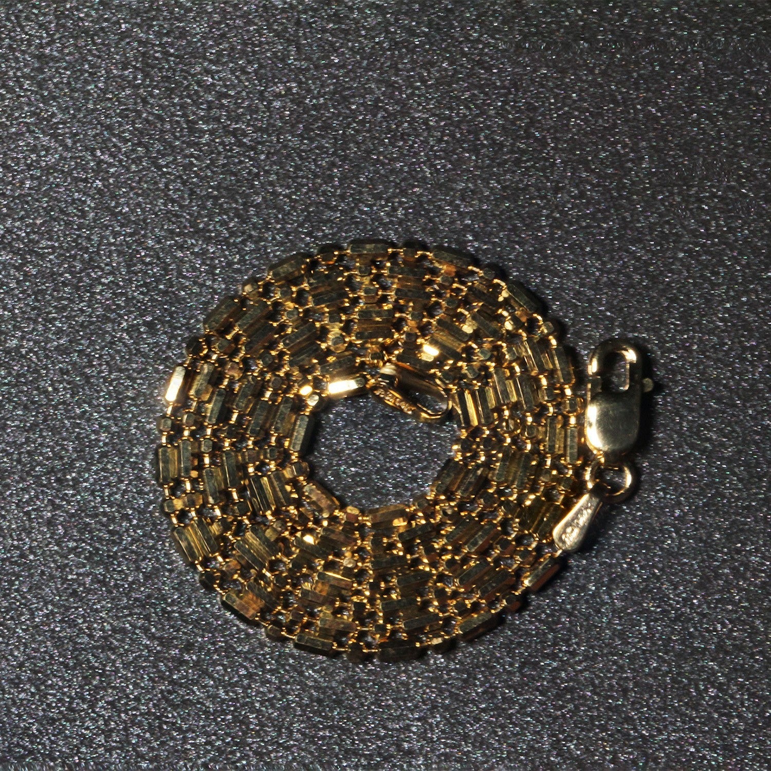 14k Yellow Gold Diamond-Cut Alternating Bead Chain 1.5mm - Image 6