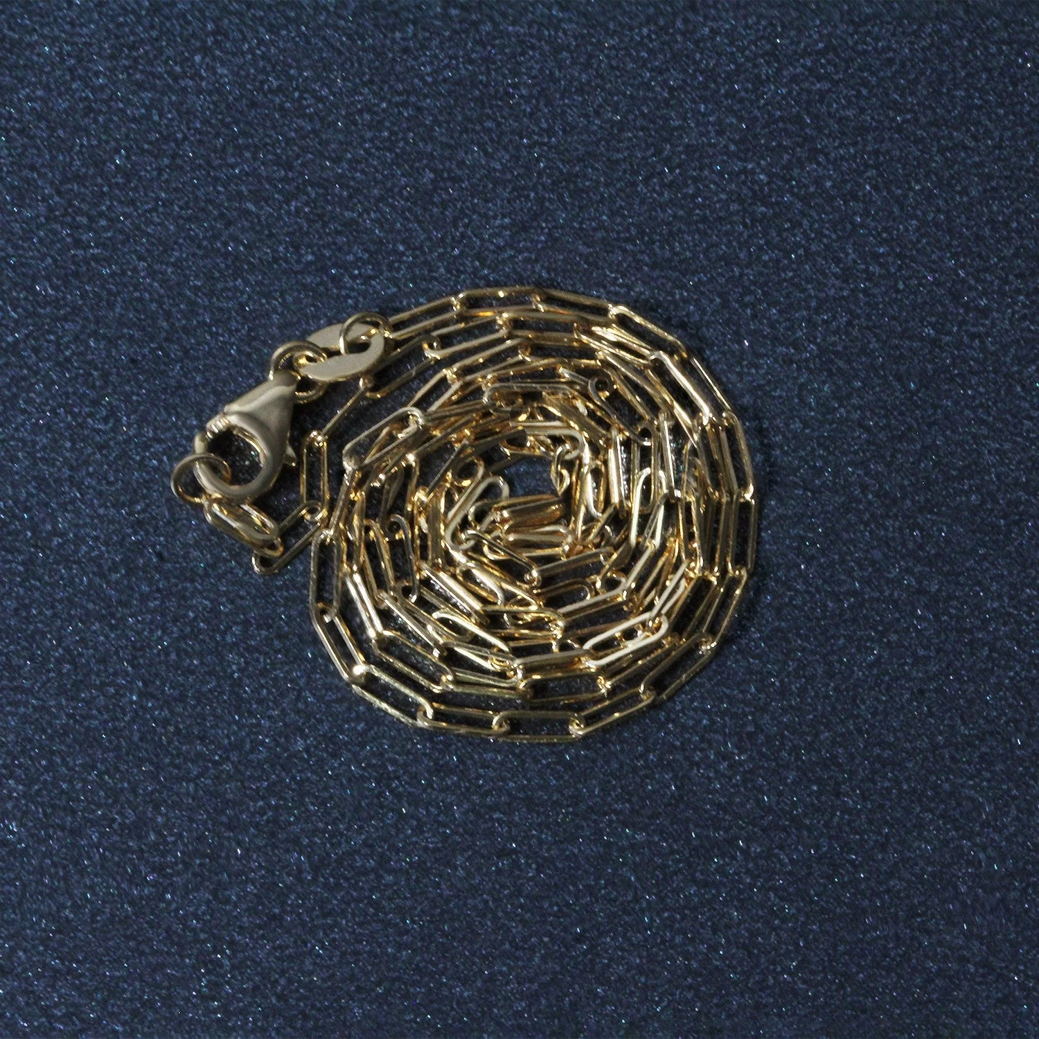 14K Yellow Gold Fine Paperclip Chain (1.5mm) - Image 12