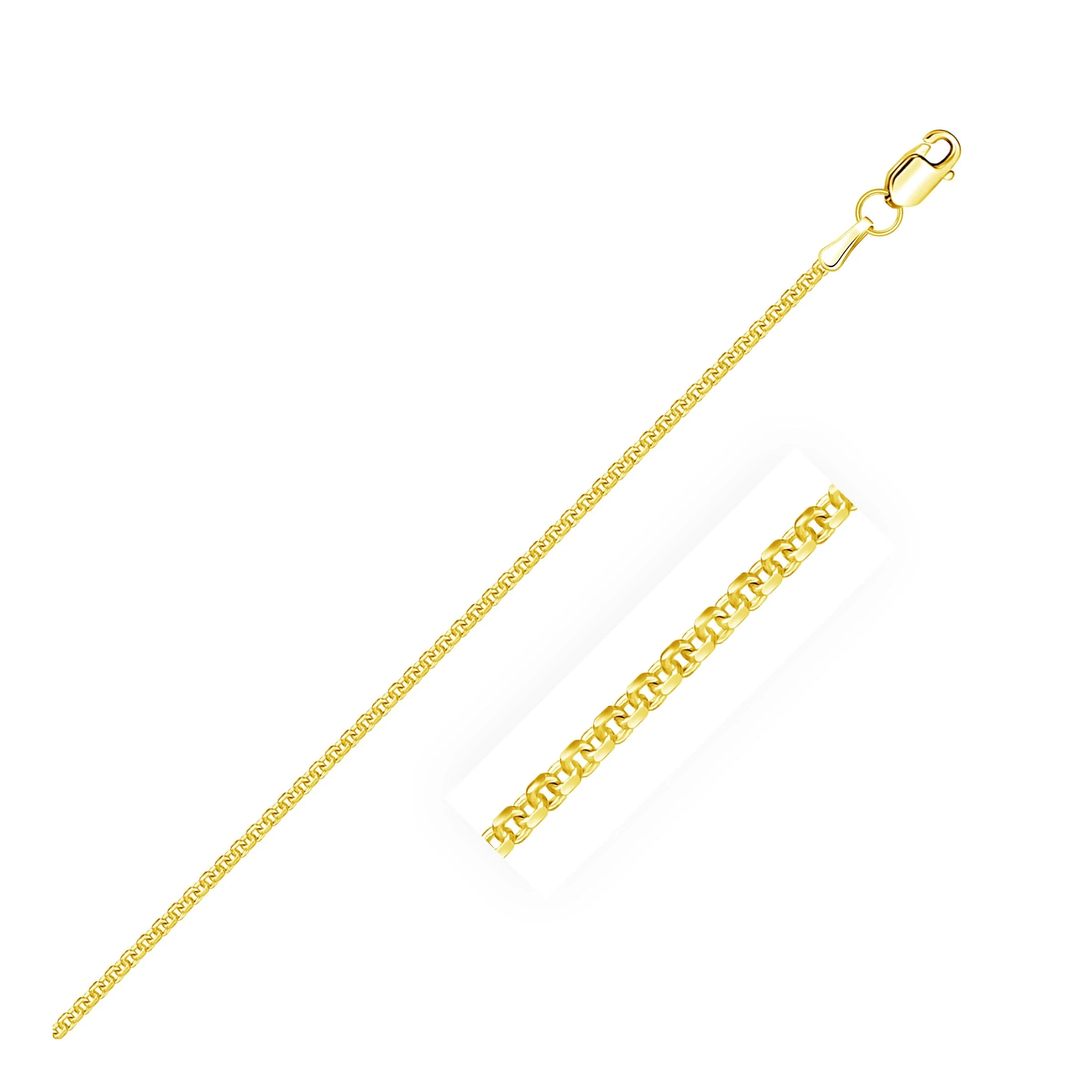 14k Yellow Gold Forsantina Lite Cable Link Chain 1.9mm - Image 7