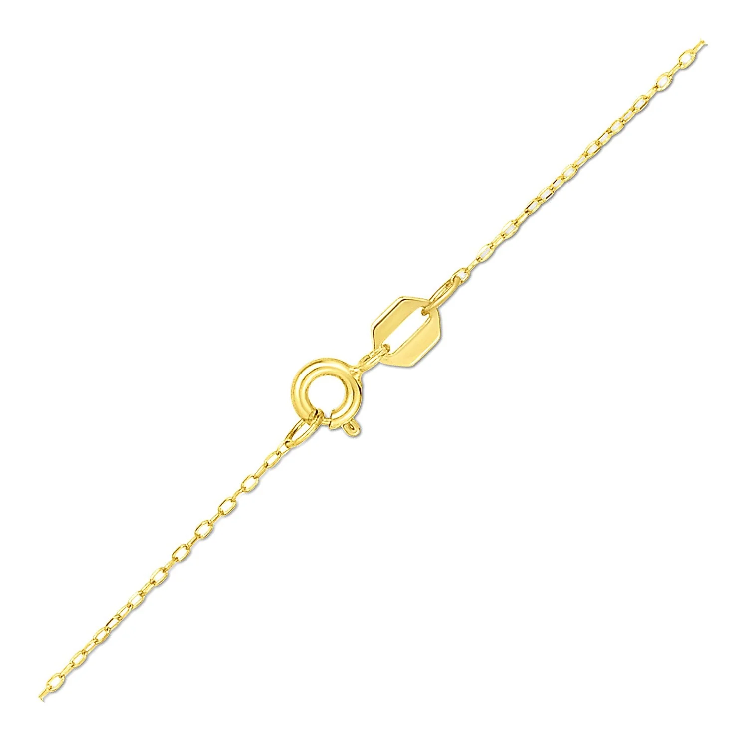 14K Yellow Gold Four Leaf Clover Necklace - Image 8