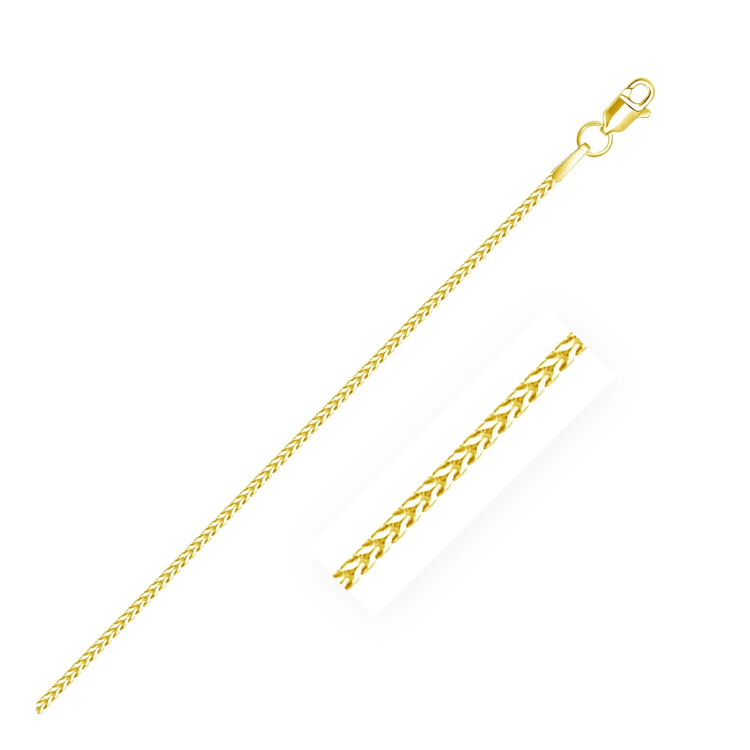 14k Yellow Gold Franco Chain 1.2mm - Image 7