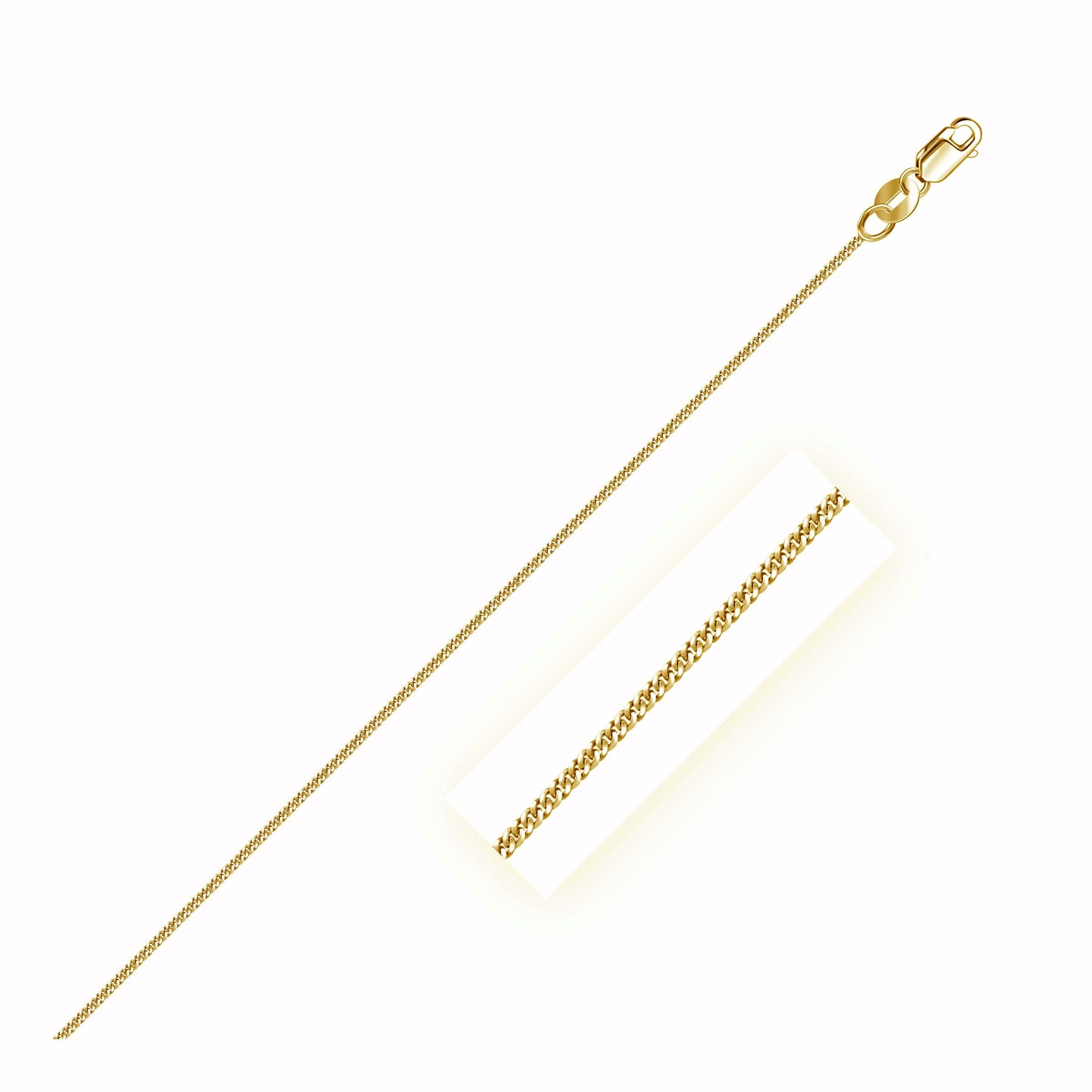 14k Yellow Gold Gourette Chain 1.0mm - Image 5
