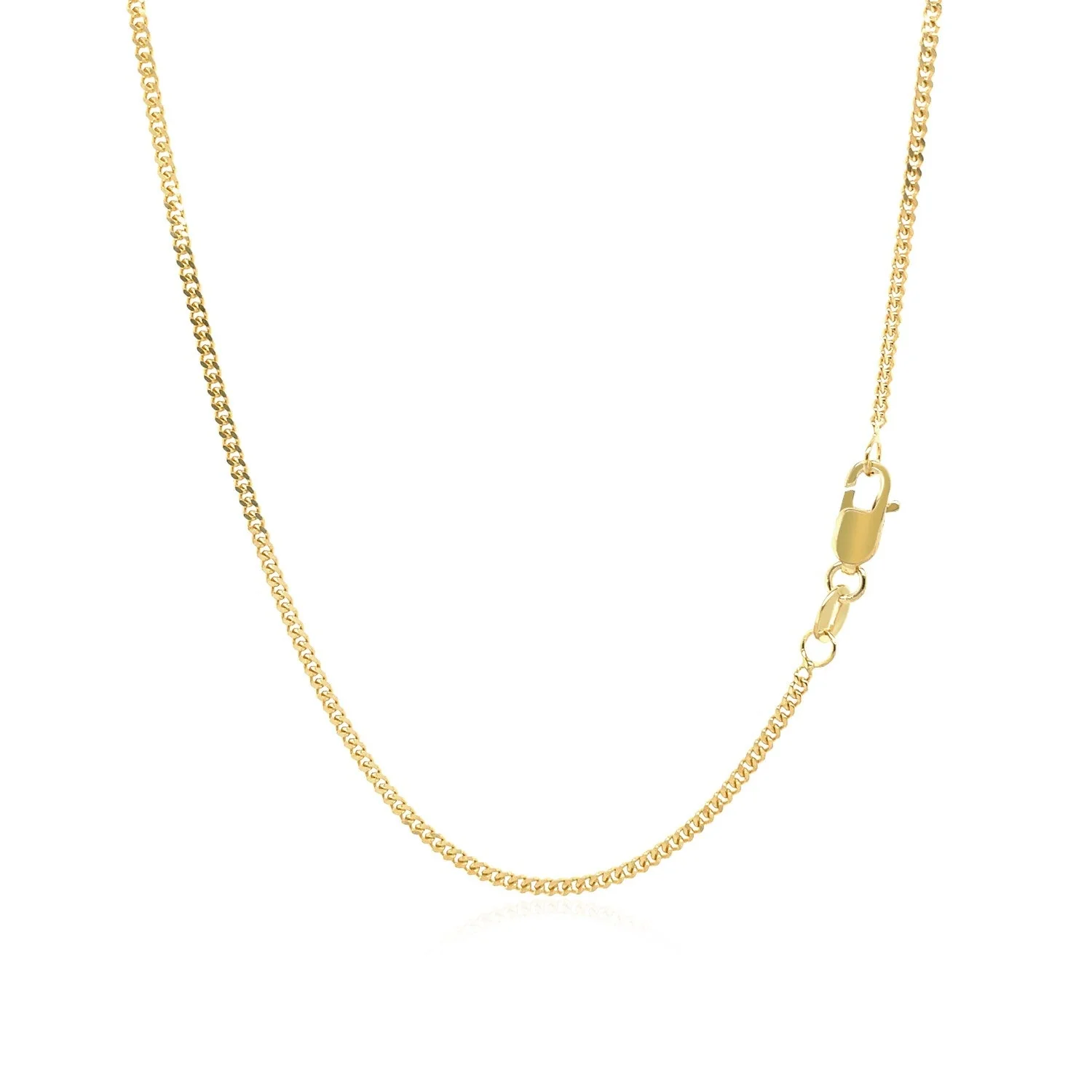 14k Yellow Gold Gourmette Chain 1.5mm - Image 8