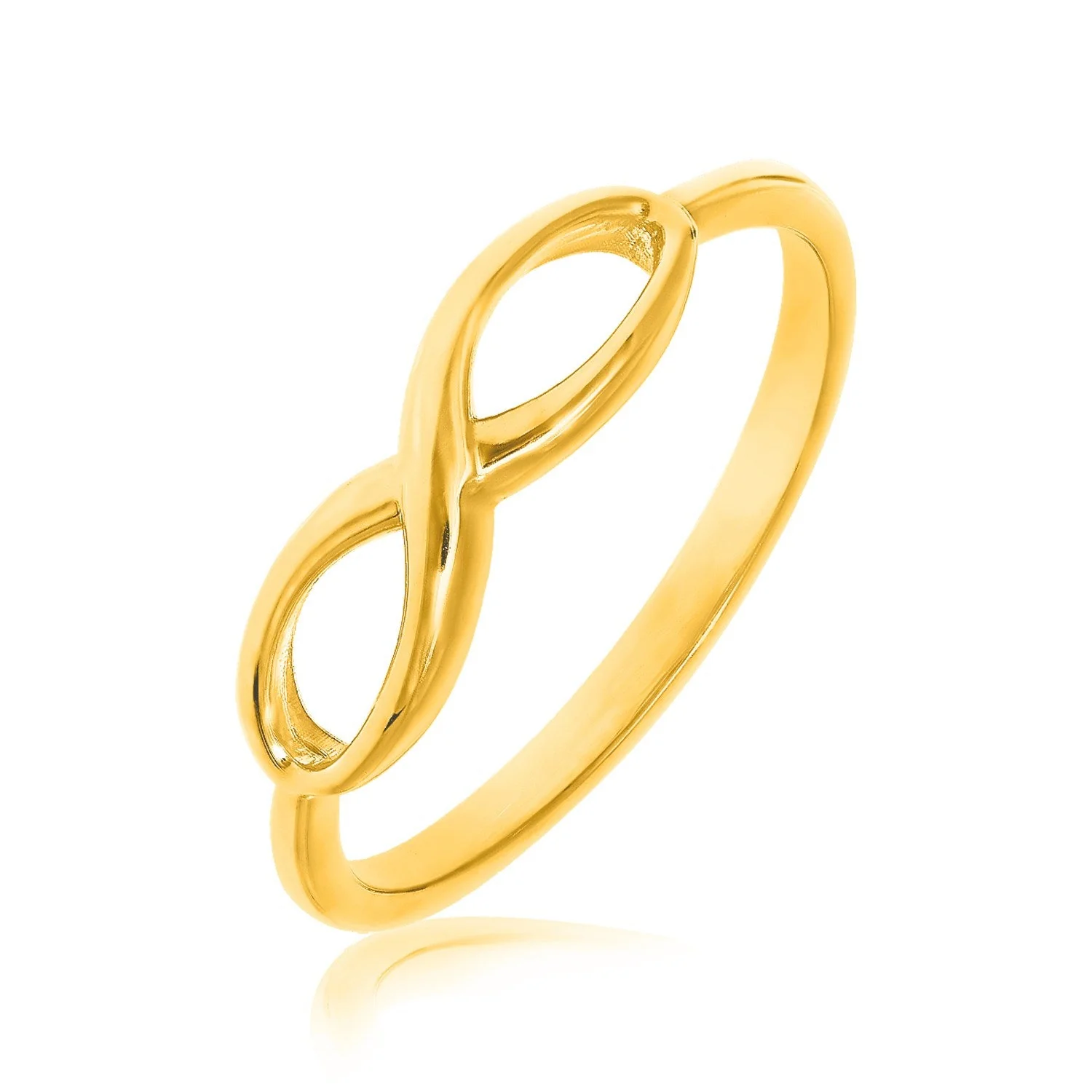 14k Yellow Gold Infinity Ring in High Polish - Image 2