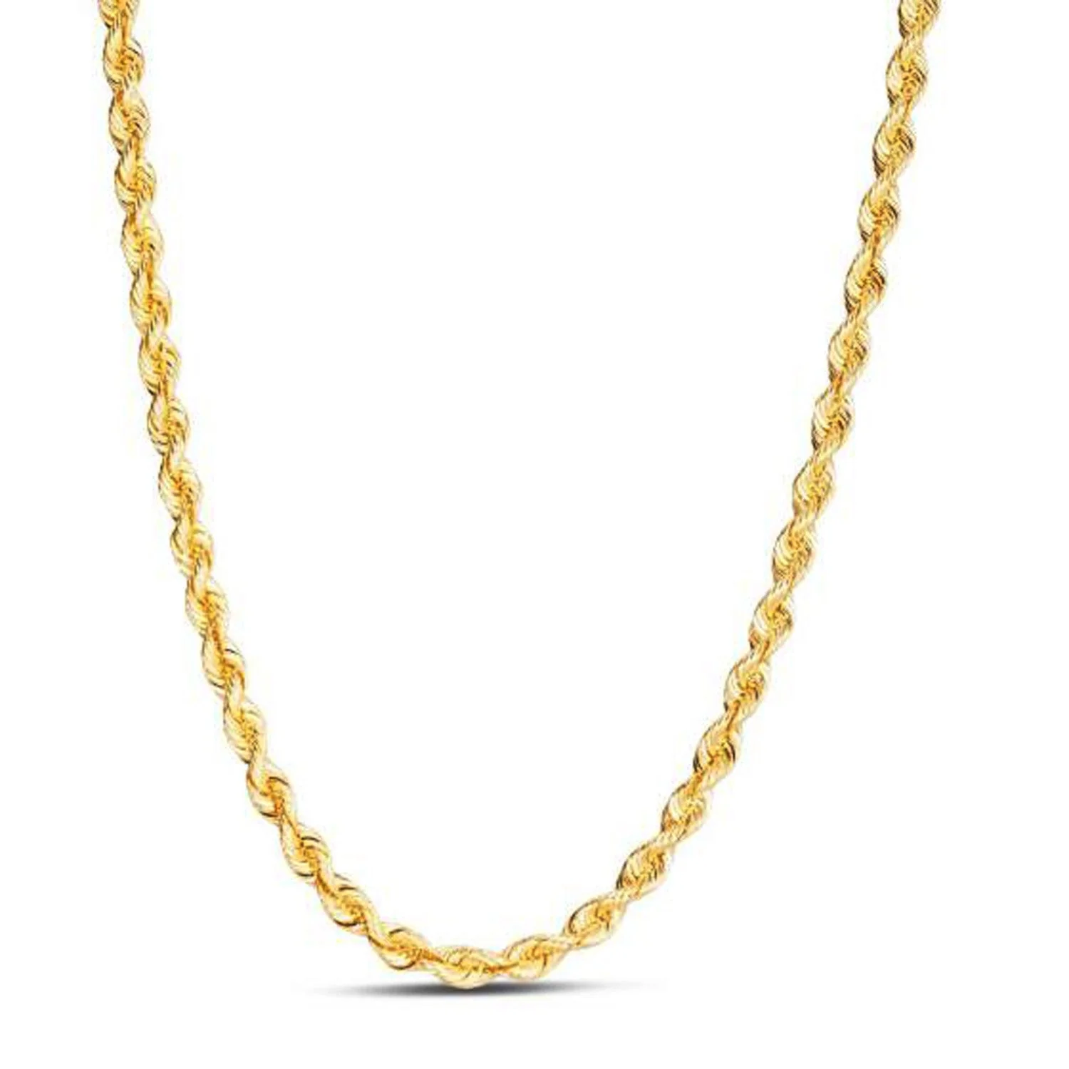 14k Yellow Gold Light Rope Chain (4.30 mm) - Image 2