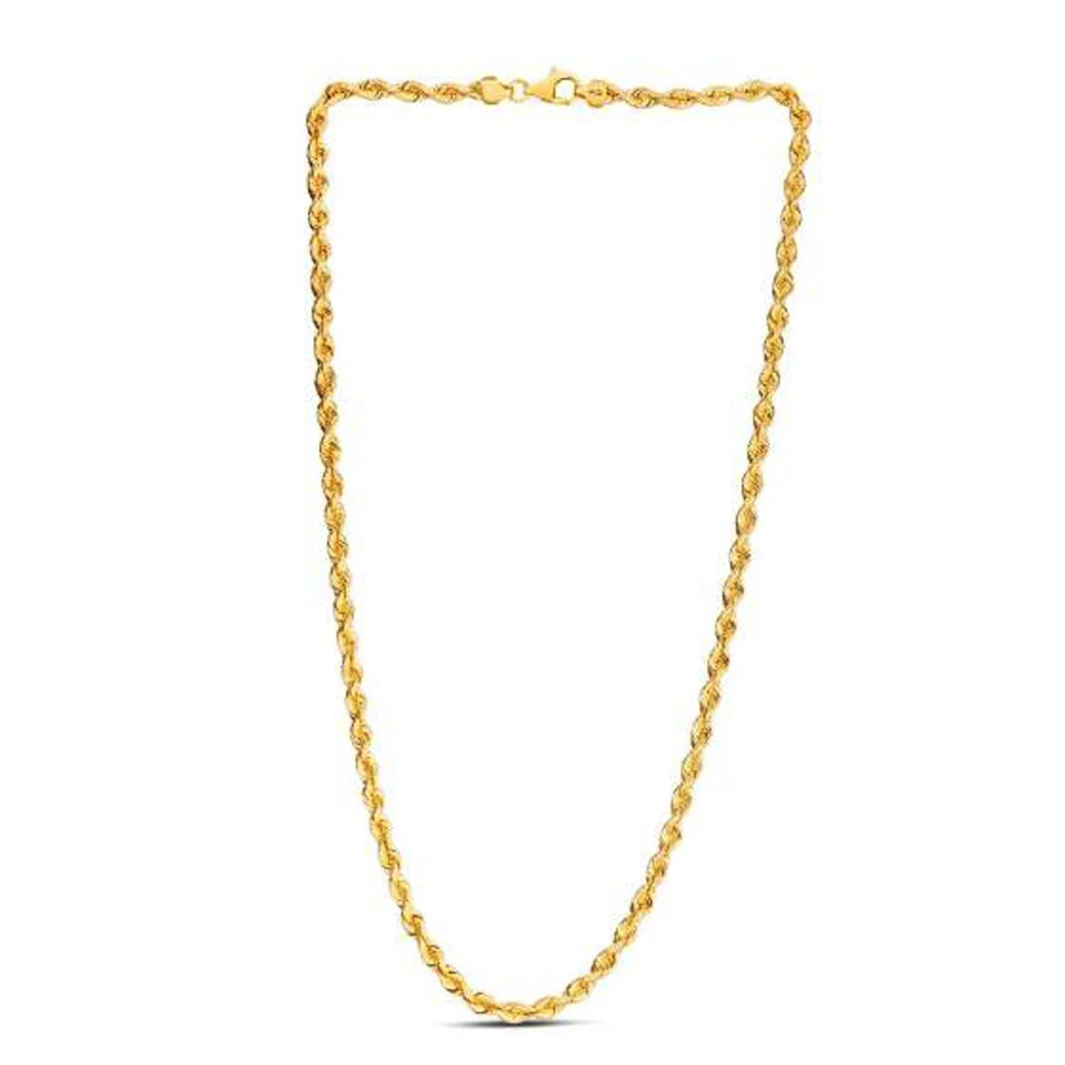 14k Yellow Gold Light Rope Chain (4.30 mm) - Image 7