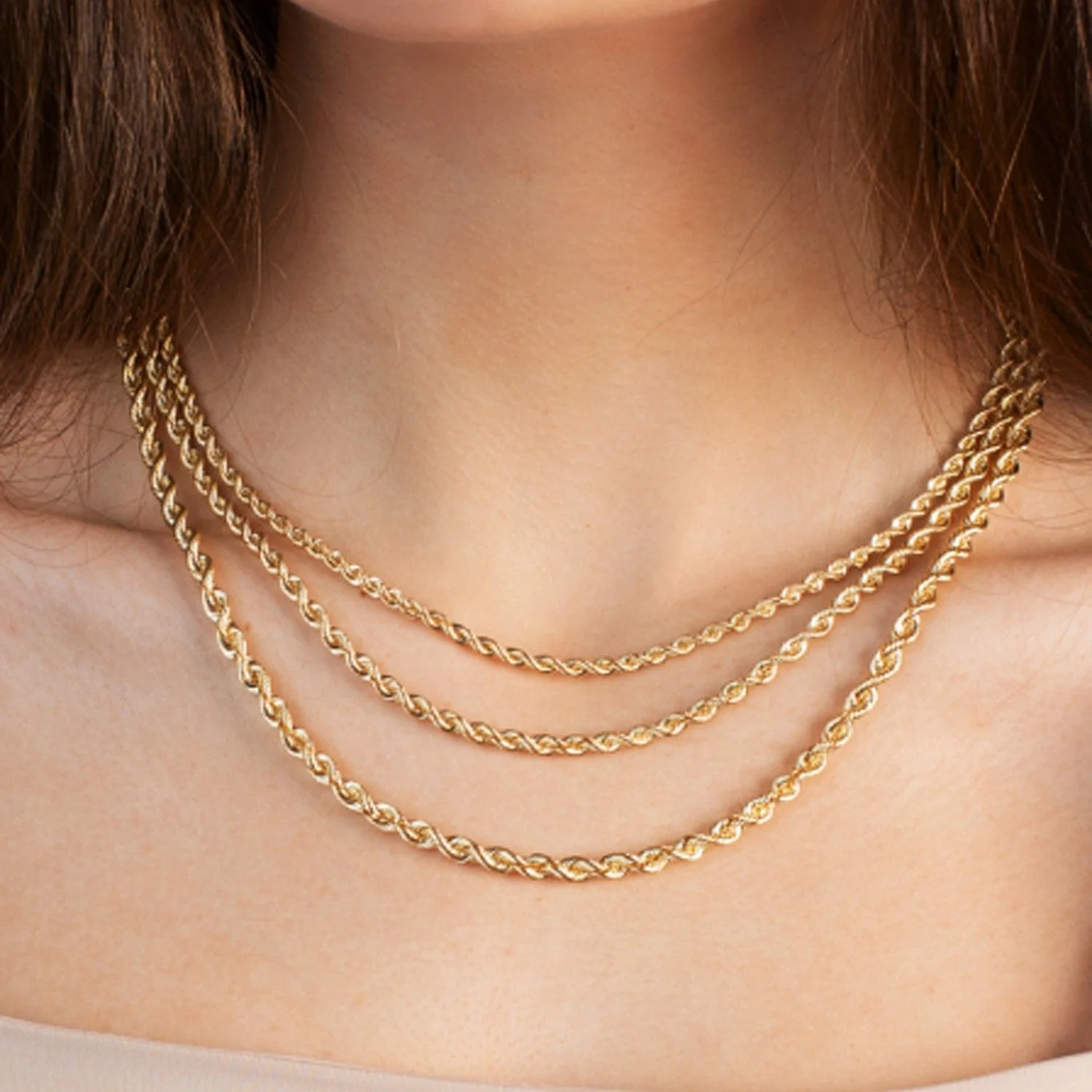 14k Yellow Gold Light Rope Chain (4.30 mm) - Image 8