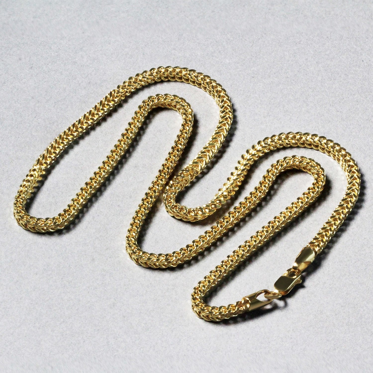 14k Yellow Gold Light Weight Wheat Chain (3.20 mm) - Image 5