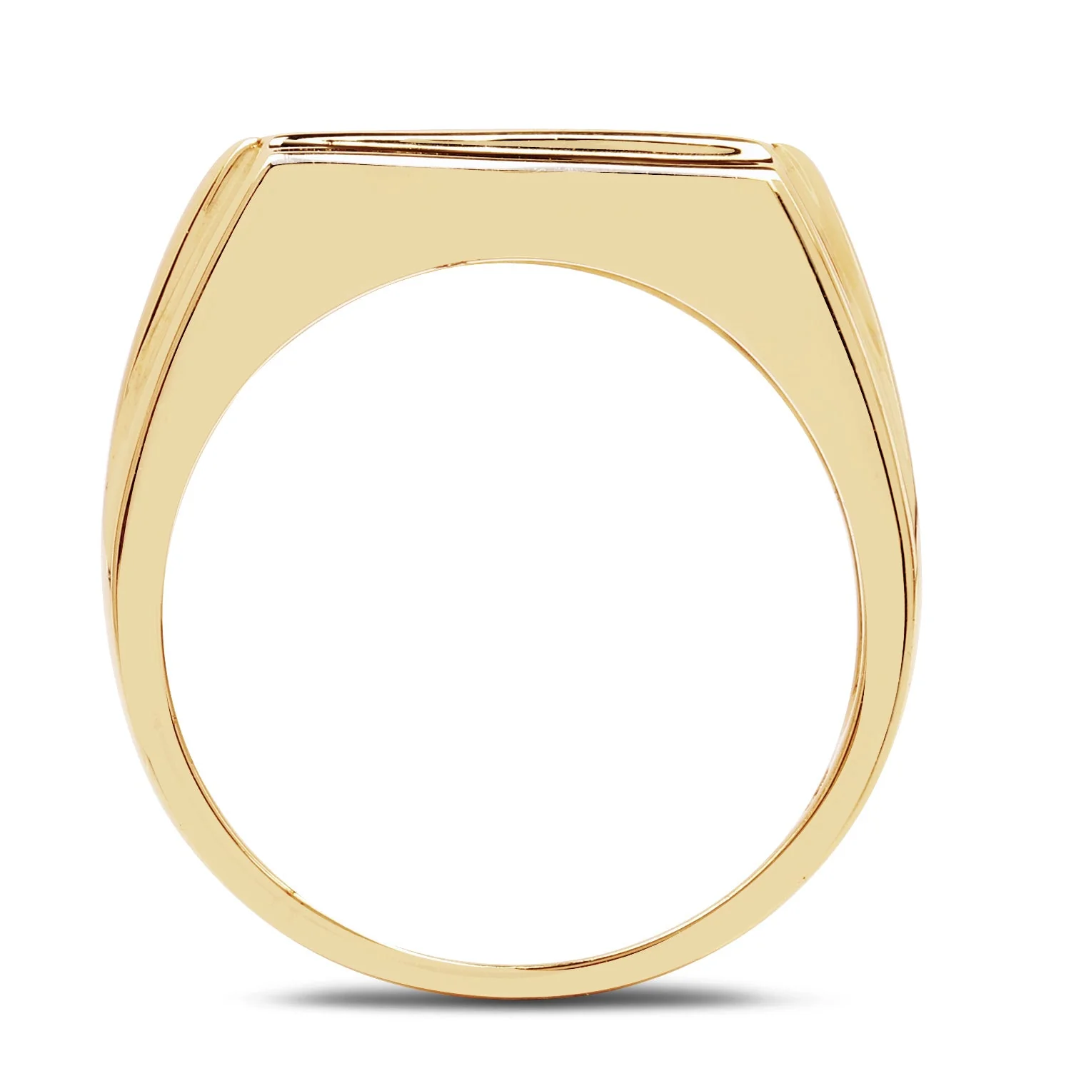 14K Yellow Gold Plated 0.25 Carat Genuine Blue Diamond .925 Sterling Silver Ring - Image 2