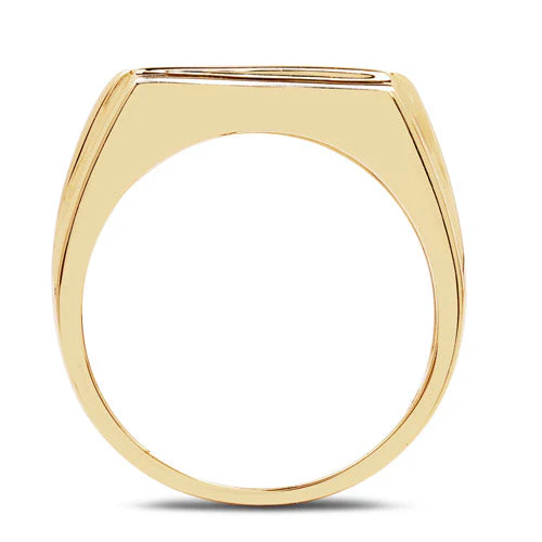 14K Yellow Gold Plated 0.25 Carat Genuine Blue Diamond .925 Sterling Silver Ring - Image 6