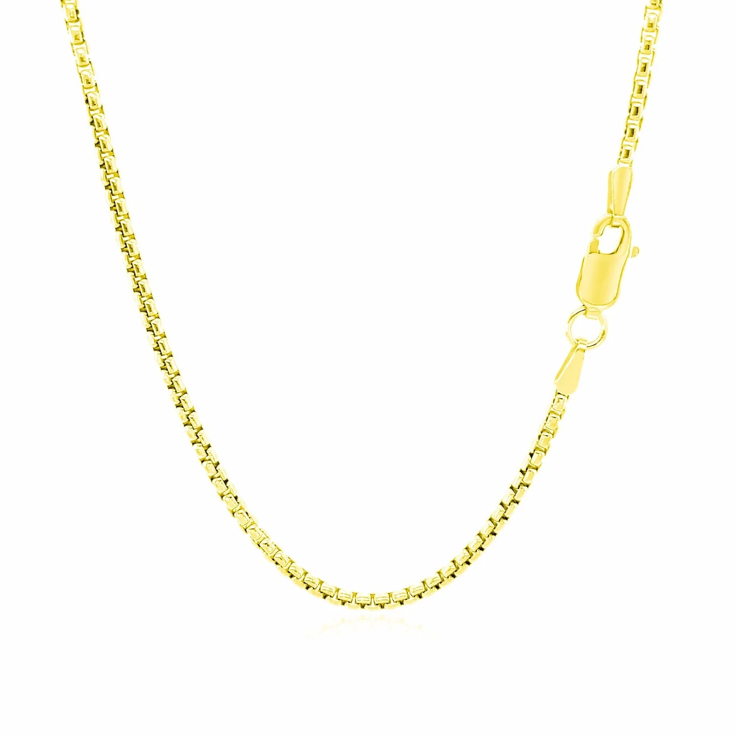 14k Yellow Gold Round Box Chain 1.7mm - Image 9