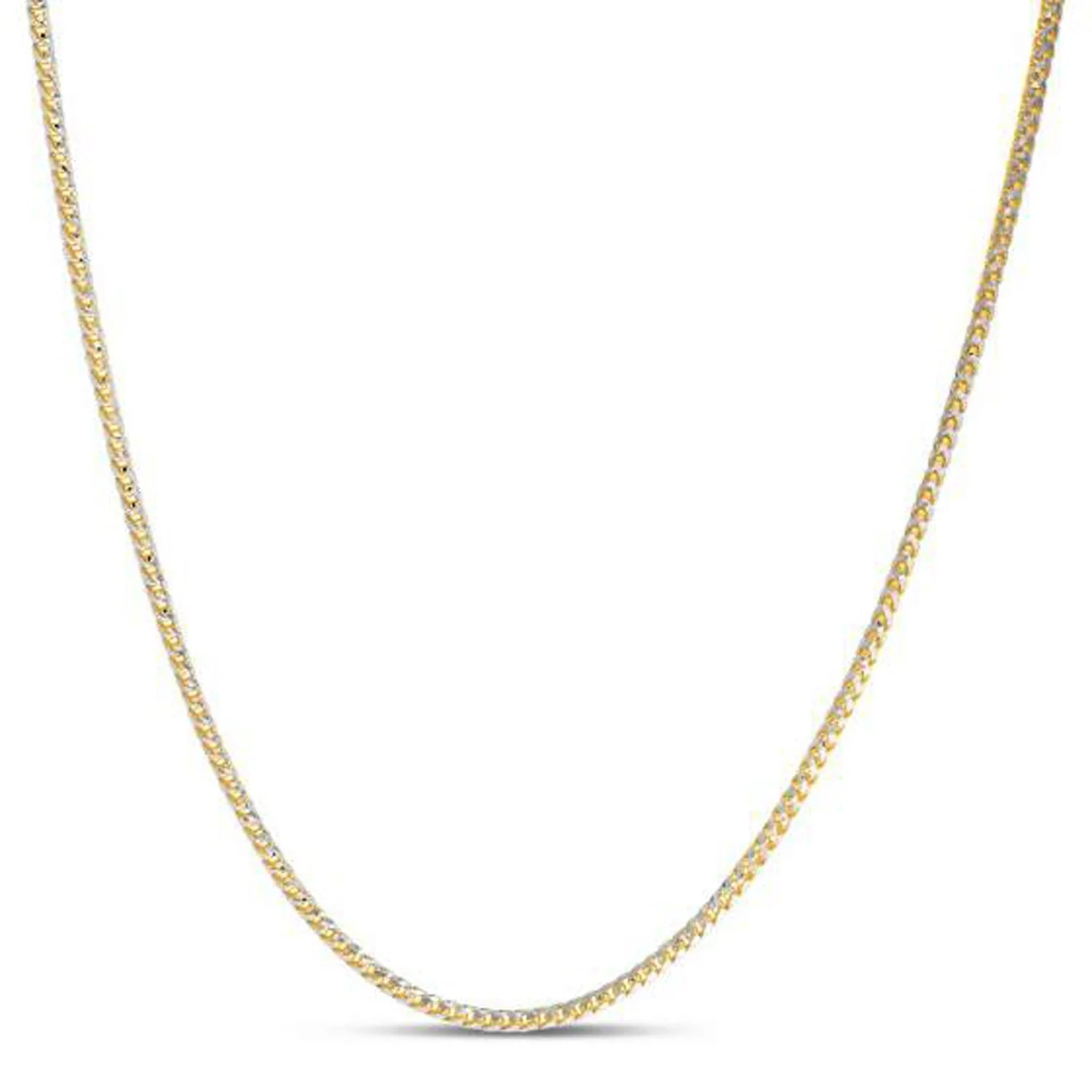 14k Yellow Gold Round Pave Franco Chain (2.30 mm) - Image 5