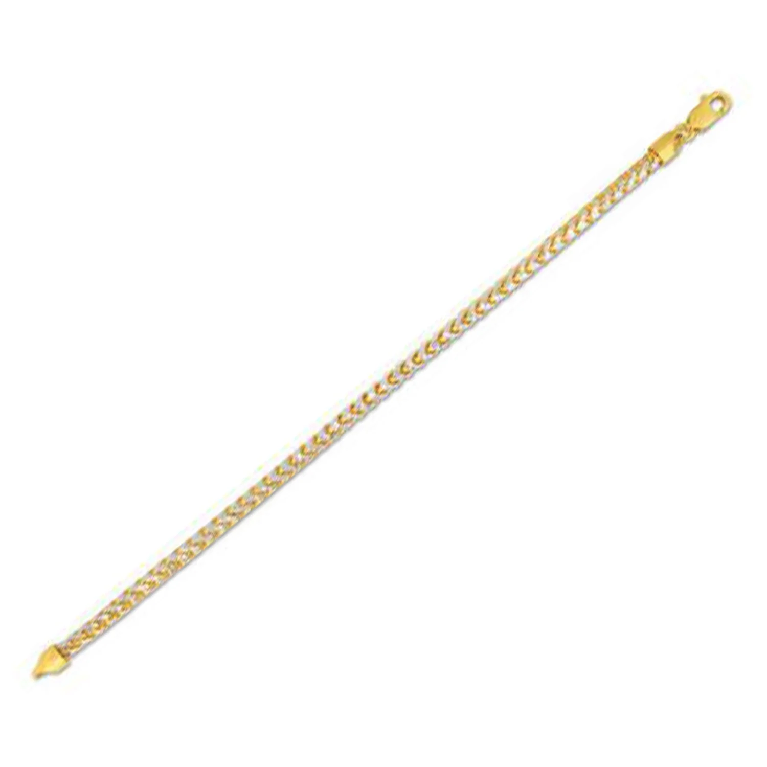 14k Yellow Gold Round Pave Franco Chain (4.00 mm) - Image 4
