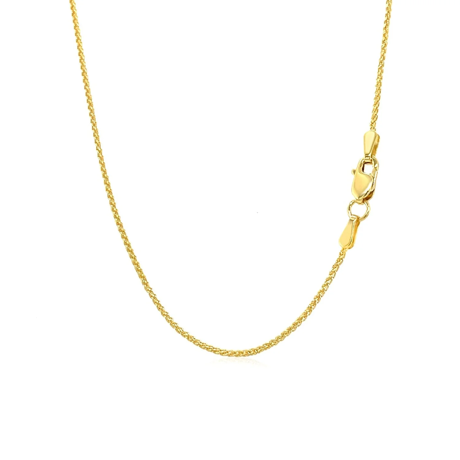 14k Yellow Gold Round Wheat Chain 1.0mm - Image 9