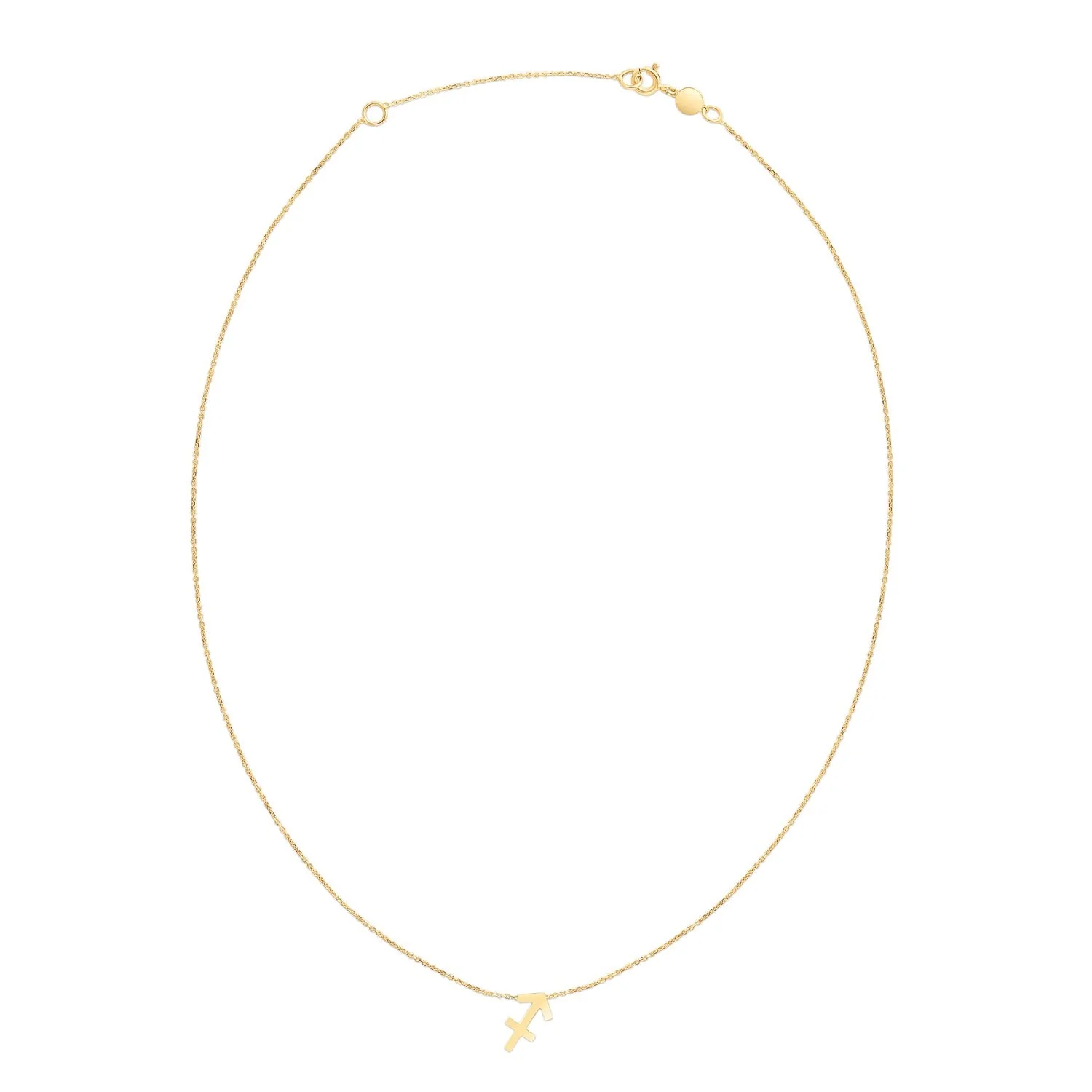14K Yellow Gold Sagittarius Necklace - Image 4
