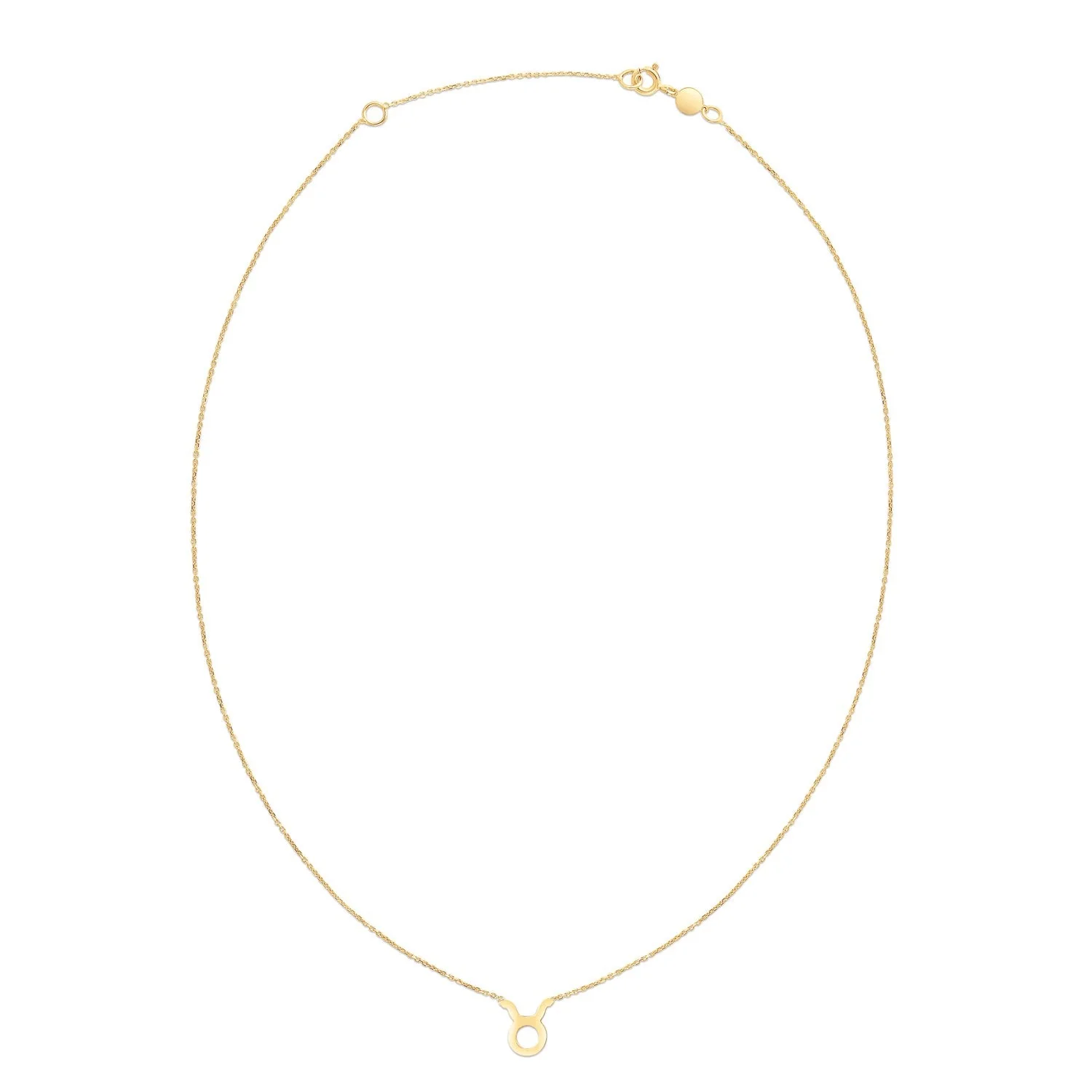 14K Yellow Gold Taurus Necklace - Image 5