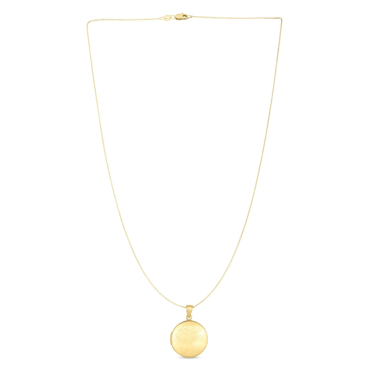 14k Yellow Gold Tree of Life Locket Necklace - Image 4