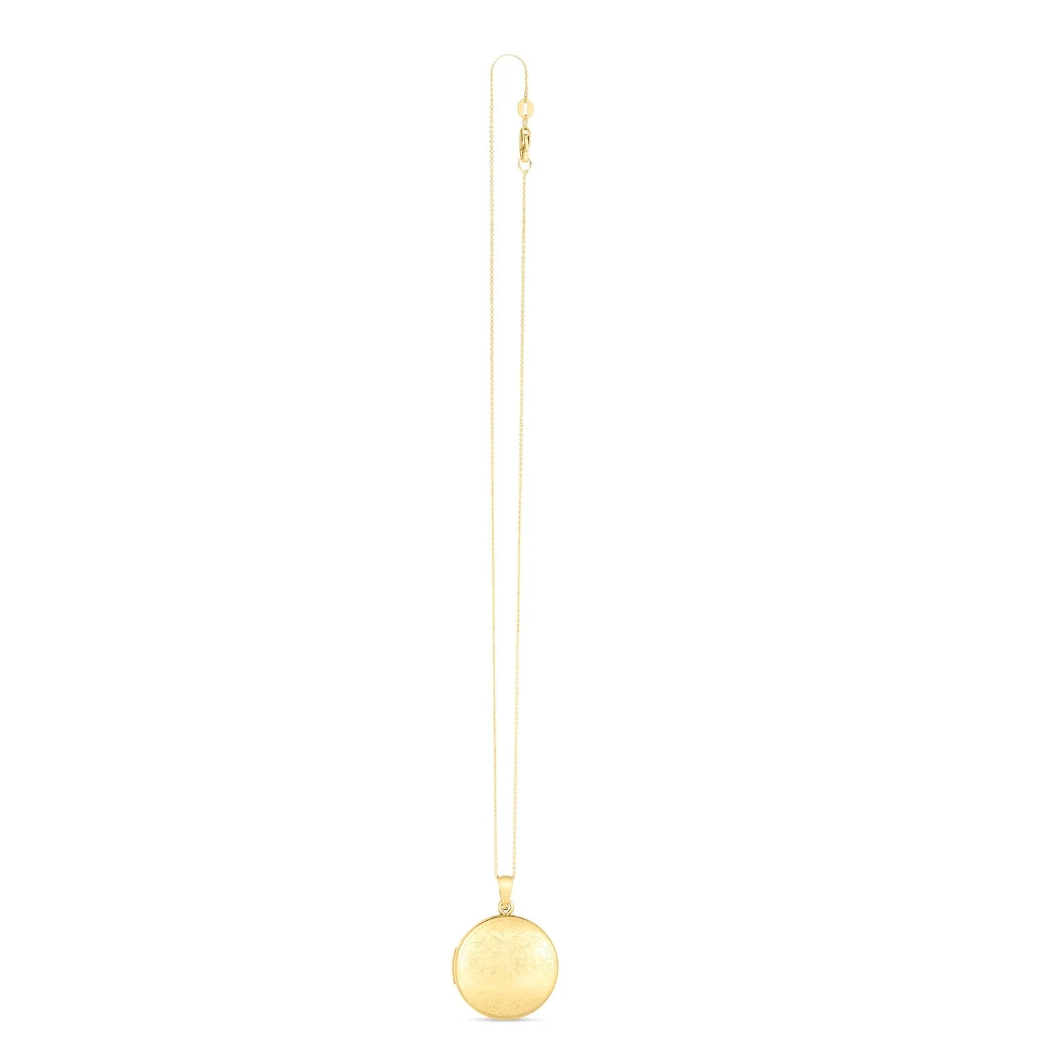 14k Yellow Gold Tree of Life Locket Necklace - Image 5