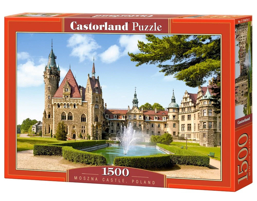 1500 Piece Jigsaw Puzzle, Moszna Castle, Poland, Historical building , Adult Puzzle, Castorland C-150670-2
