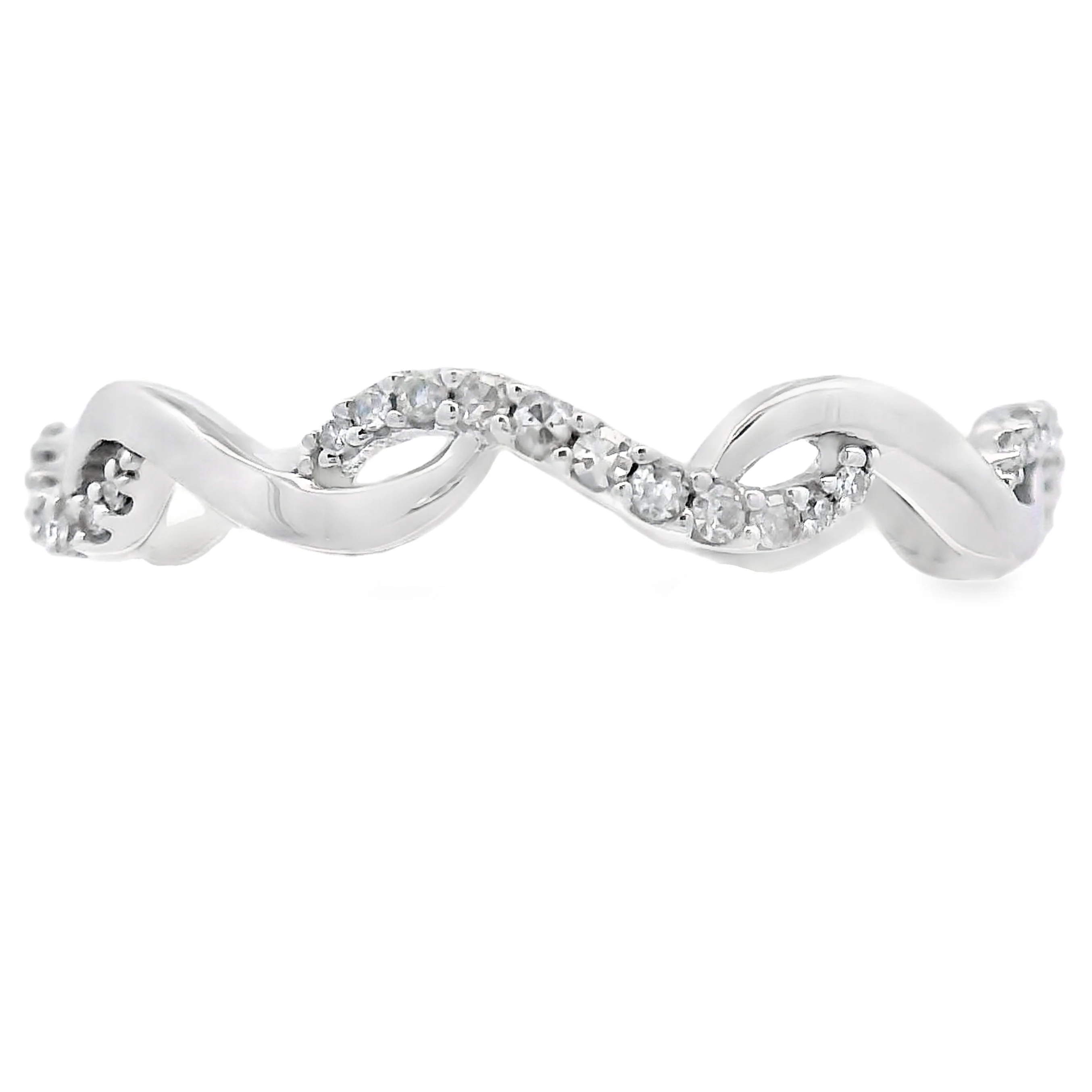 .17ct Diamond Wedding Band Ring 14KT White Gold
