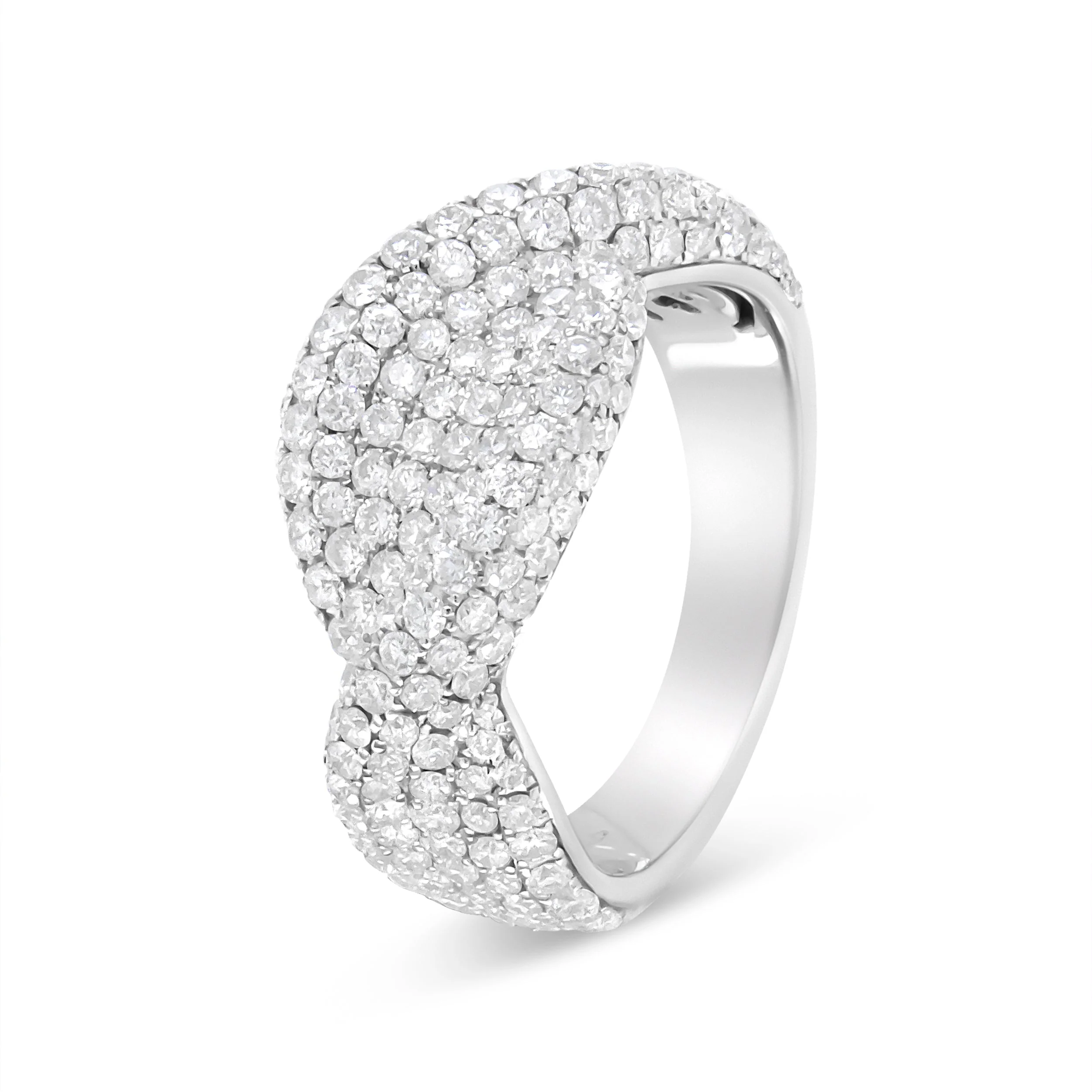 18K White Gold Cluster 2 1/4 Cttw Diamond Fashion Ring (F-G Color, VS1-VS2 Clarity) - Ring Size 7 - Image 6