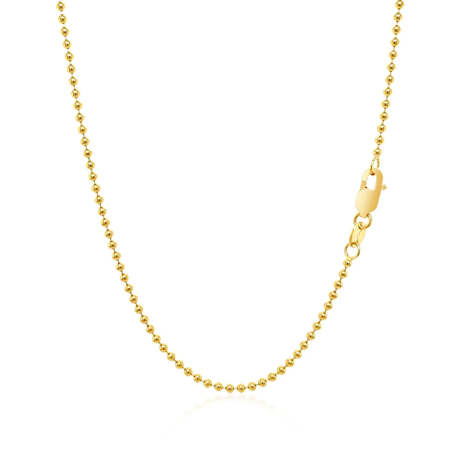 18k Yellow Gold Bead Chain 1.5mm (1.50 mm) - Image 10