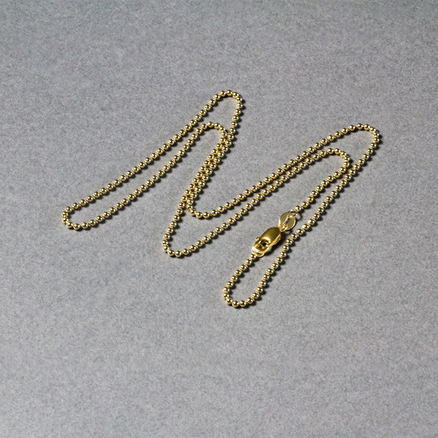 18k Yellow Gold Bead Chain 1.5mm (1.50 mm) - Image 12