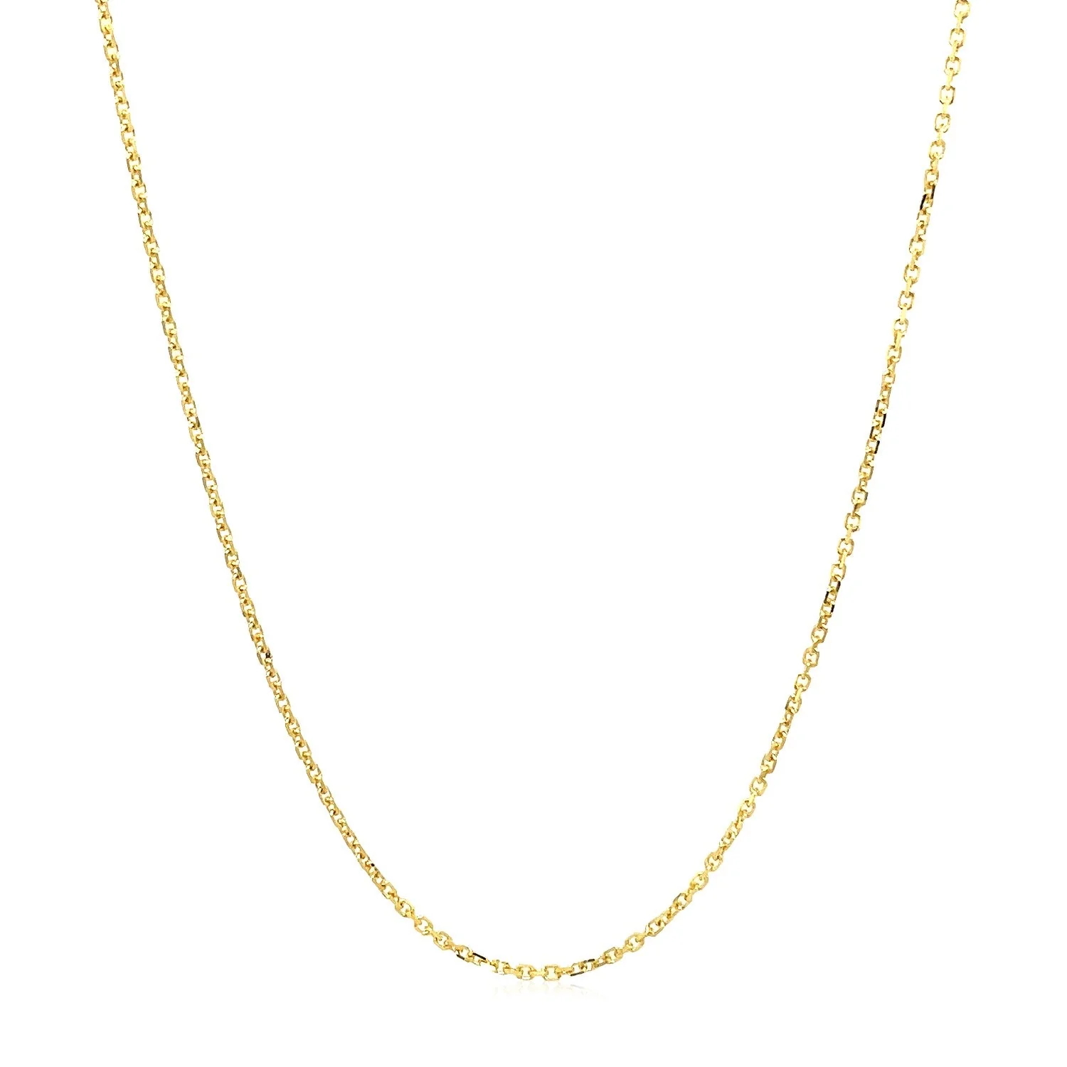 18k Yellow Gold Cable Chain 1.1mm - Image 7