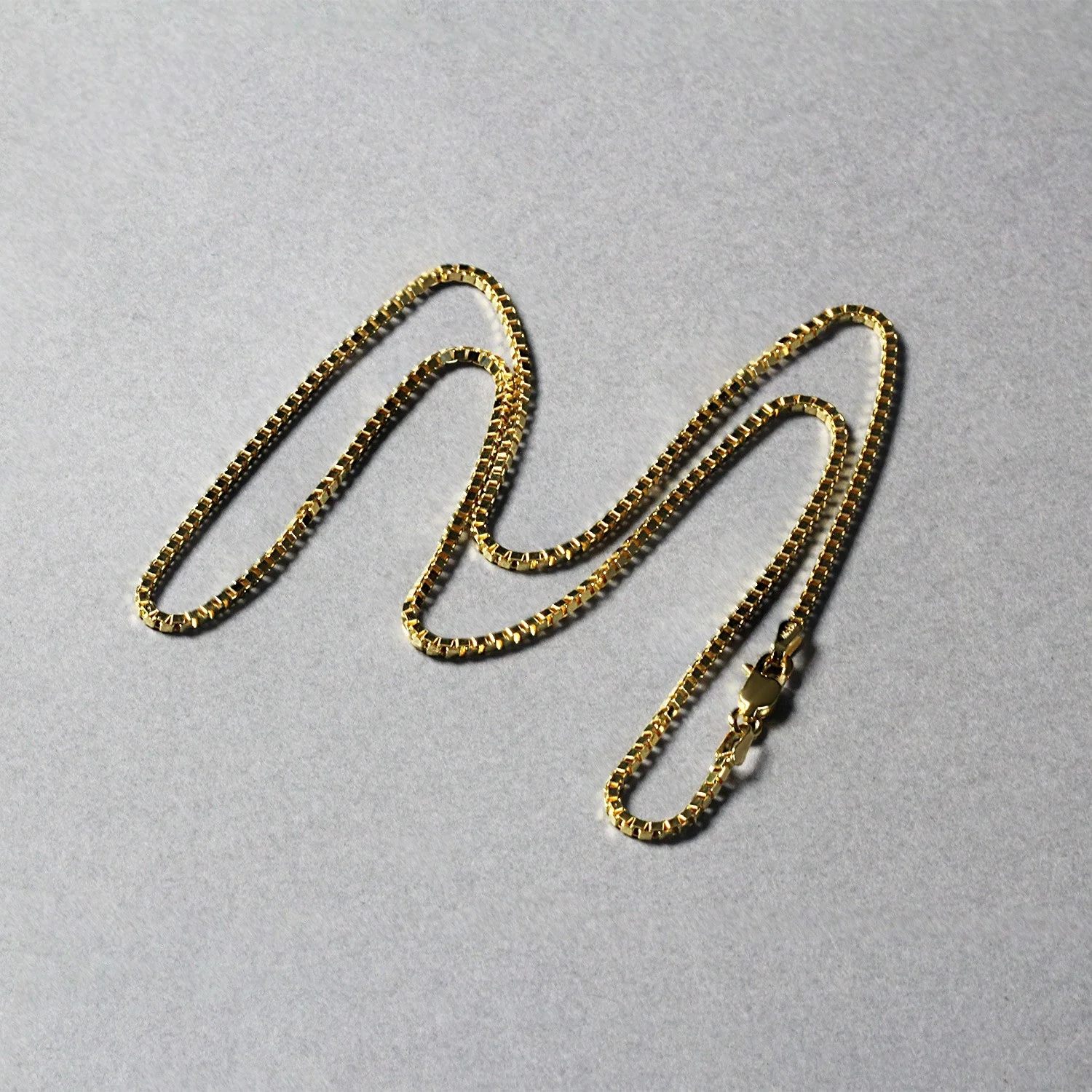 18k Yellow Gold Classic Box Chain (1.40 mm) - Image 12
