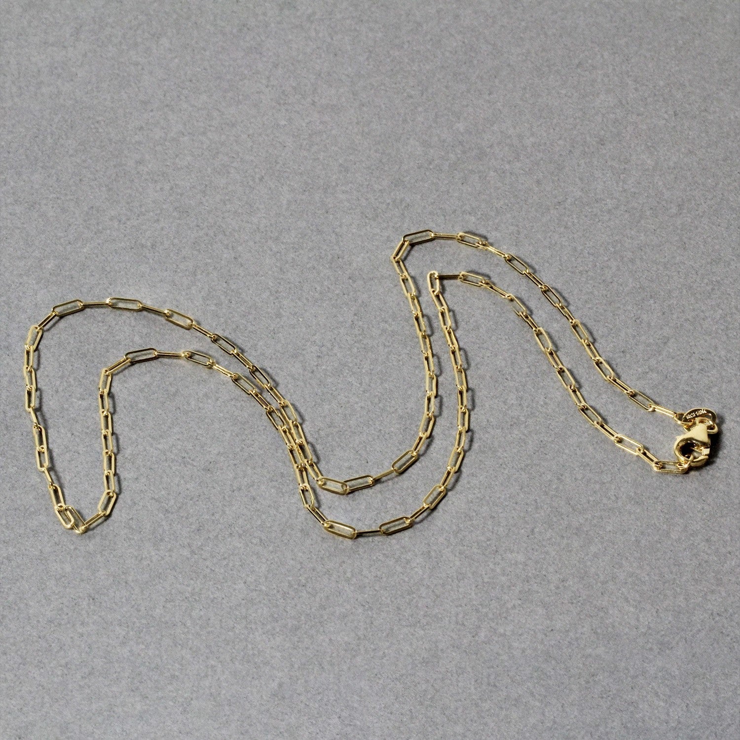18K Yellow Gold Fine Paperclip Chain (1.50 mm) - Image 11