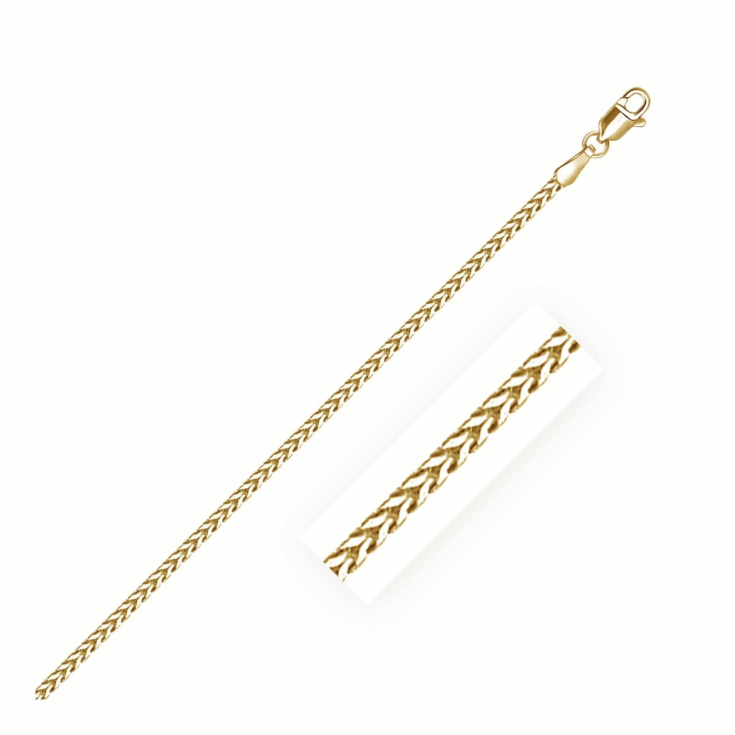 18k Yellow Gold Franco Chain (1.60 mm) - Image 4