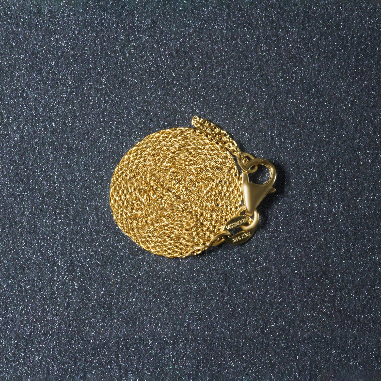 18k Yellow Gold Round Cable Link Chain (0.97 mm) - Image 10