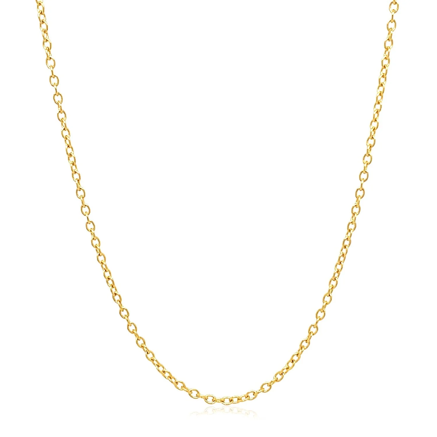 18k Yellow Gold Round Cable Link Chain 1.5mm - Image 7
