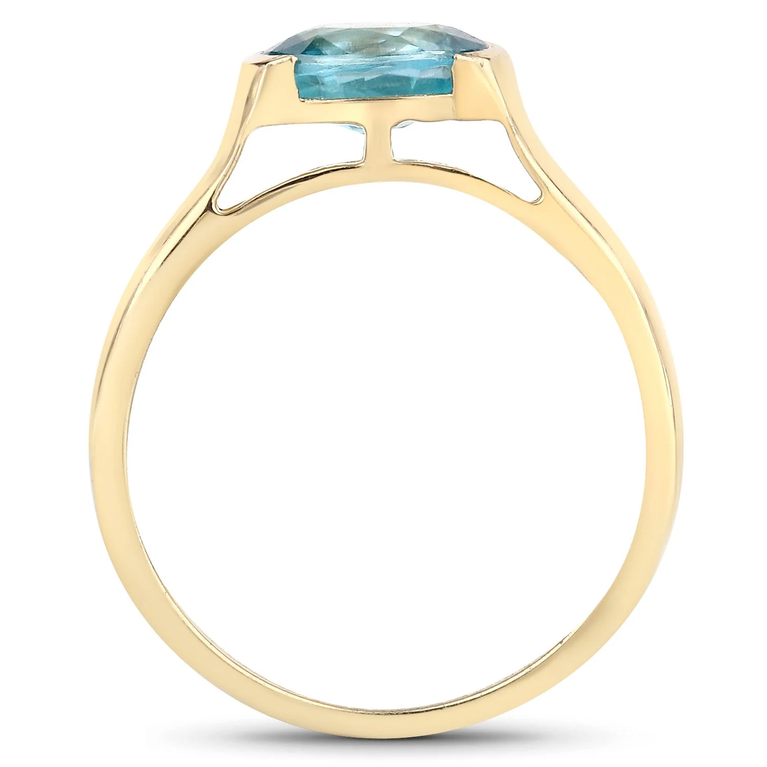 2.00 Carat Genuine Blue Zircon .925 Sterling Silver Ring - Image 2
