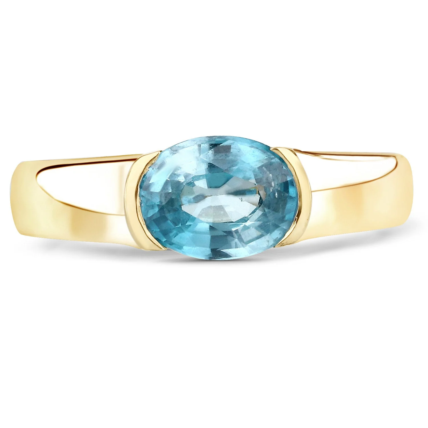 2.00 Carat Genuine Blue Zircon .925 Sterling Silver Ring - Image 3