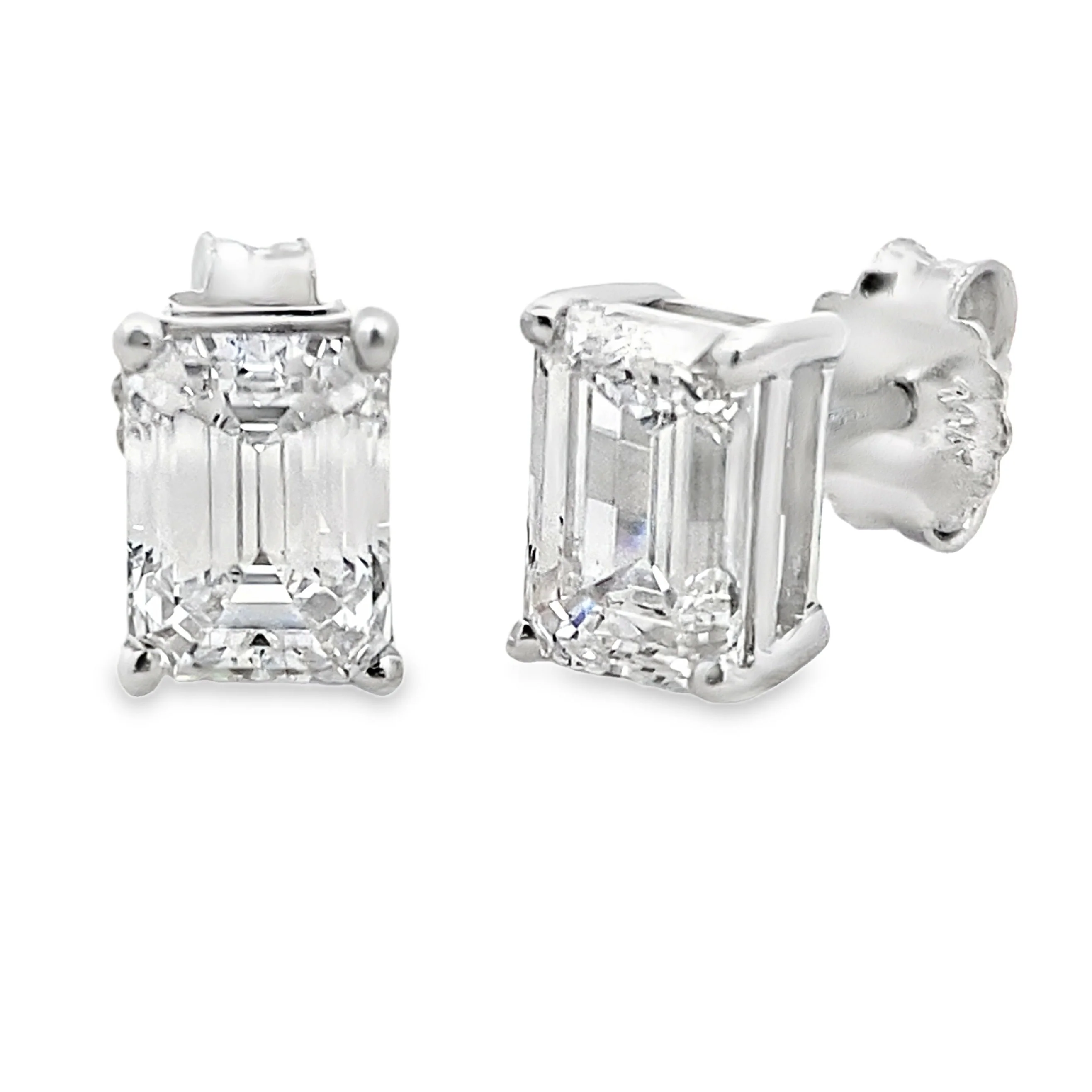 2.00ct Lab Grown Diamond Stud Earrings 14KT White Gold