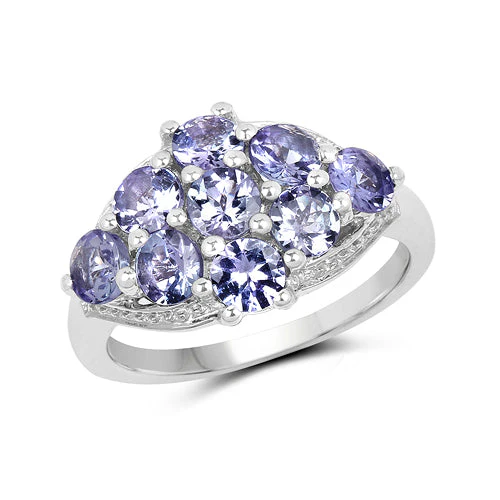 2.07 Carat Genuine Tanzanite .925 Sterling Silver Ring - Image 5