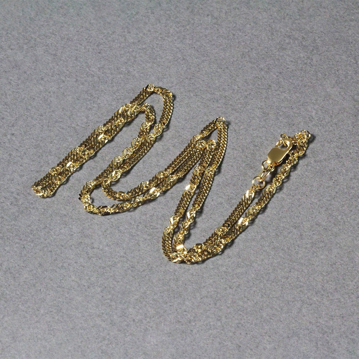 2.1mm 14k Yellow Gold Singapore Chain - Image 5