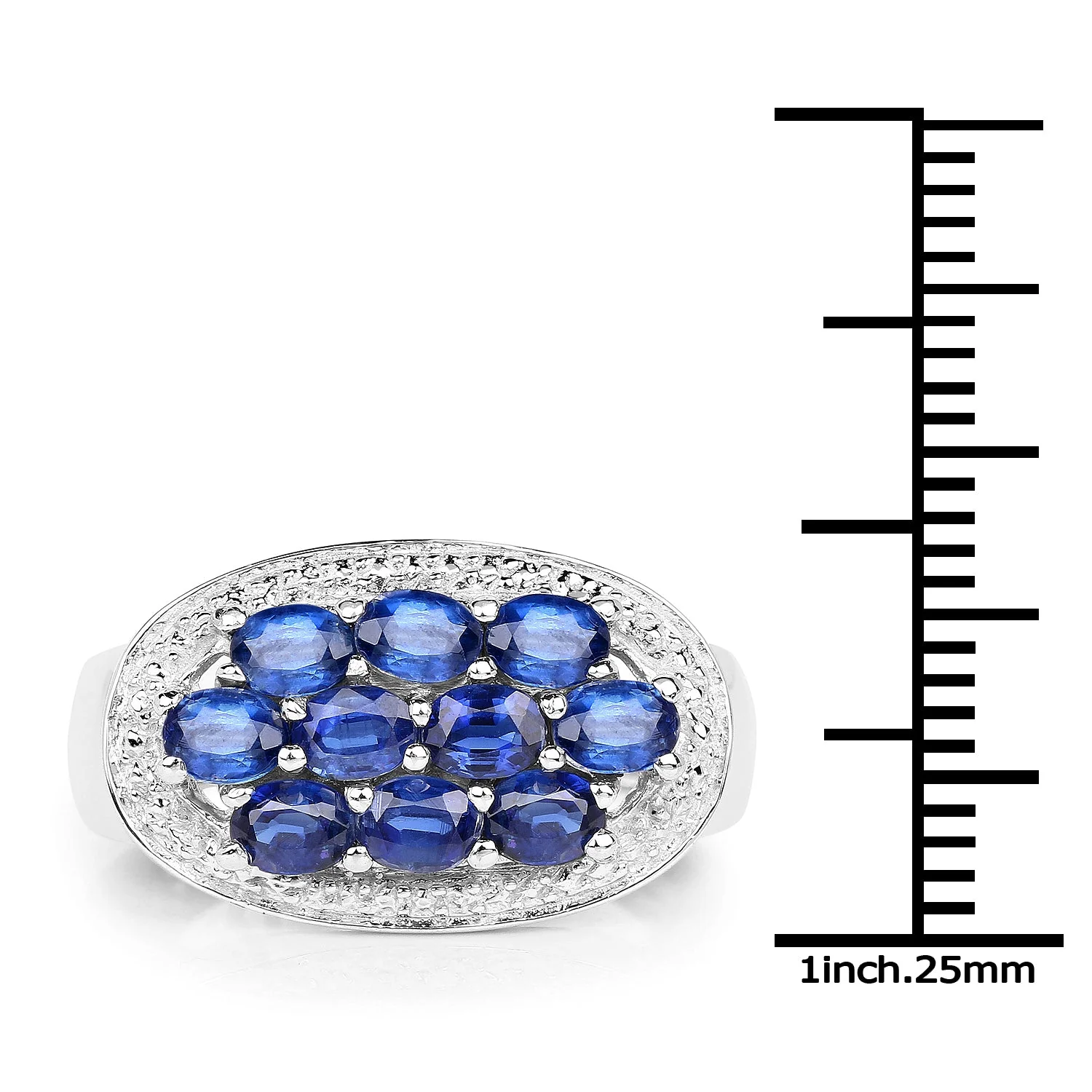 2.20 Carat Genuine Kyanite .925 Sterling Silver Ring - Image 3