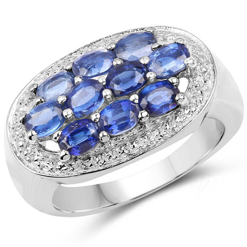 2.20 Carat Genuine Kyanite .925 Sterling Silver Ring - Image 4